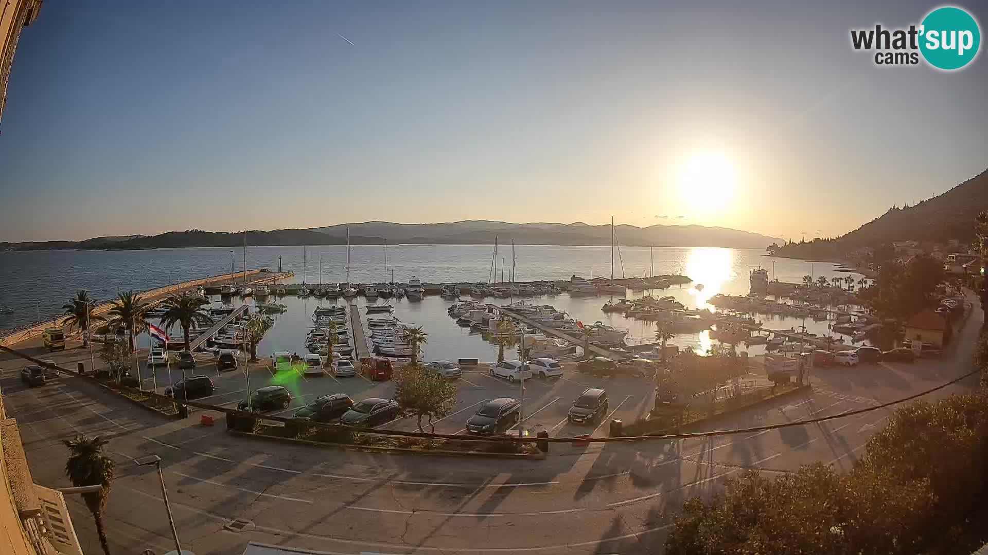 Spletna kamera Orebić Riva – Trajekt za Korčulo v živo