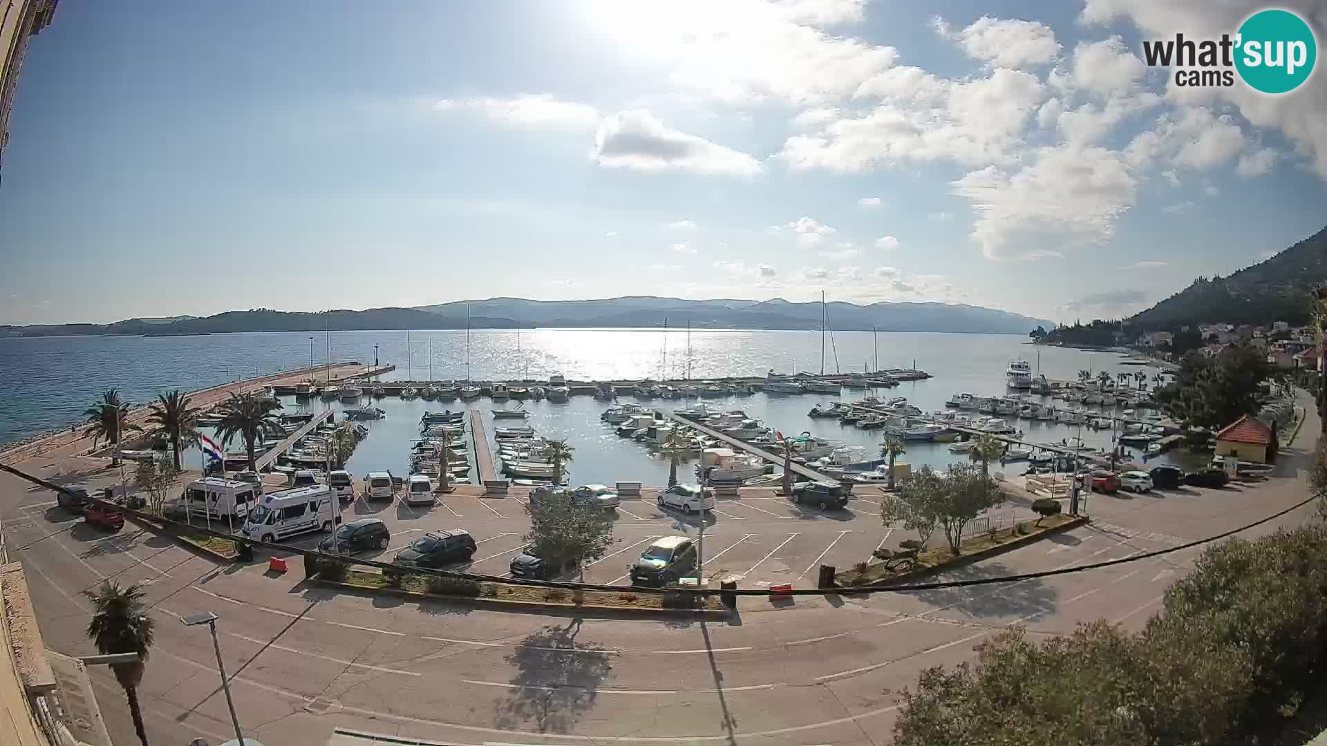 Webcam Orebić Riva – Ferry vers Korčula en direct