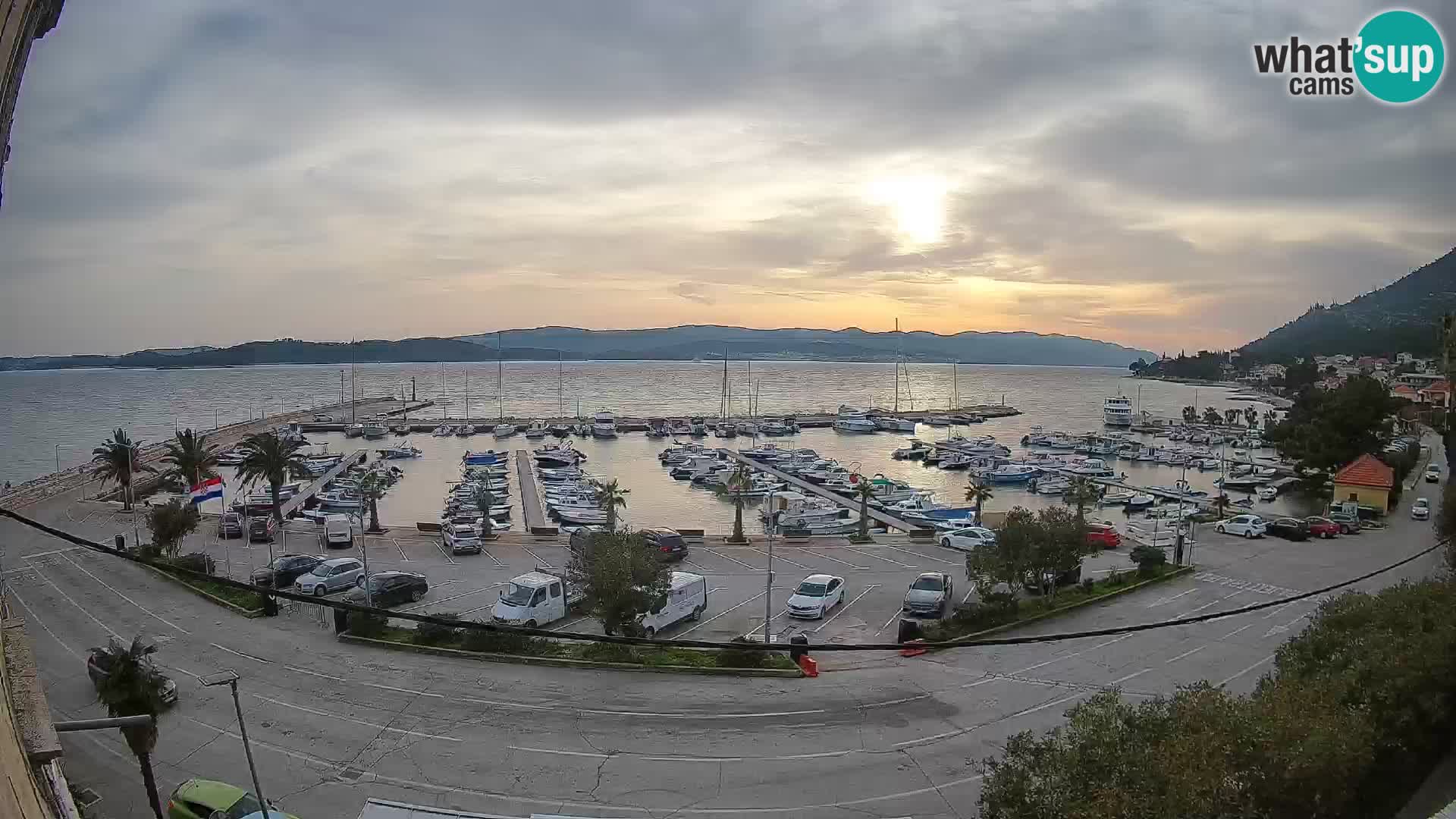 Webcam Orebić Uferpromenade – Fähre nach Korčula Live