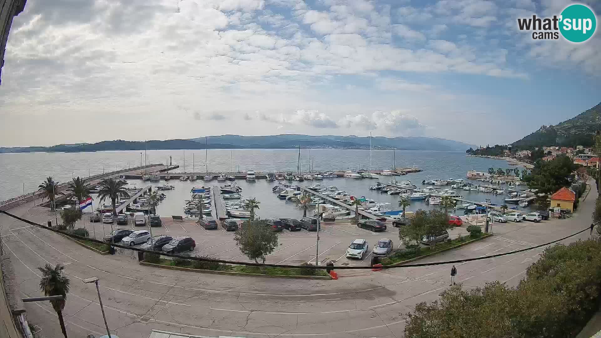 Webcam Orebić Uferpromenade – Fähre nach Korčula Live