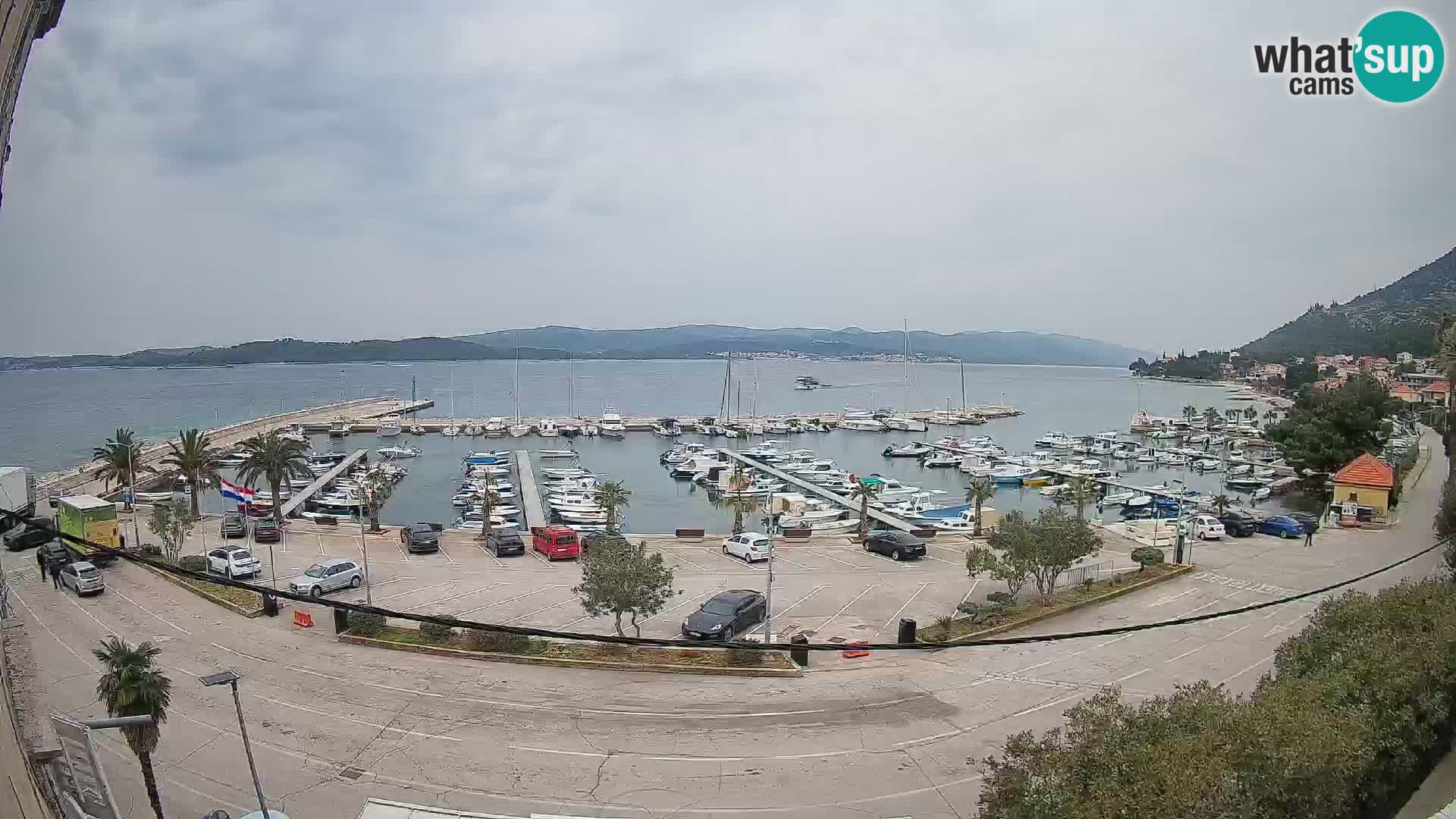 Spletna kamera Orebić Riva – Trajekt za Korčulo v živo