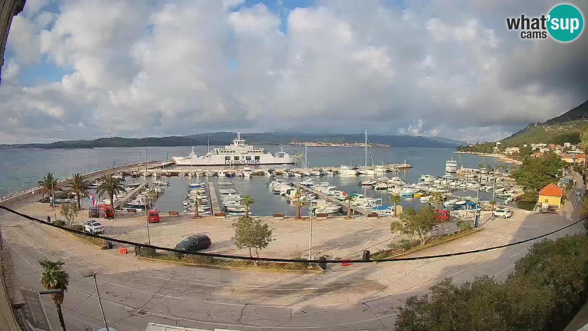 Webcam Orebić Riva – Ferry to Korčula Live