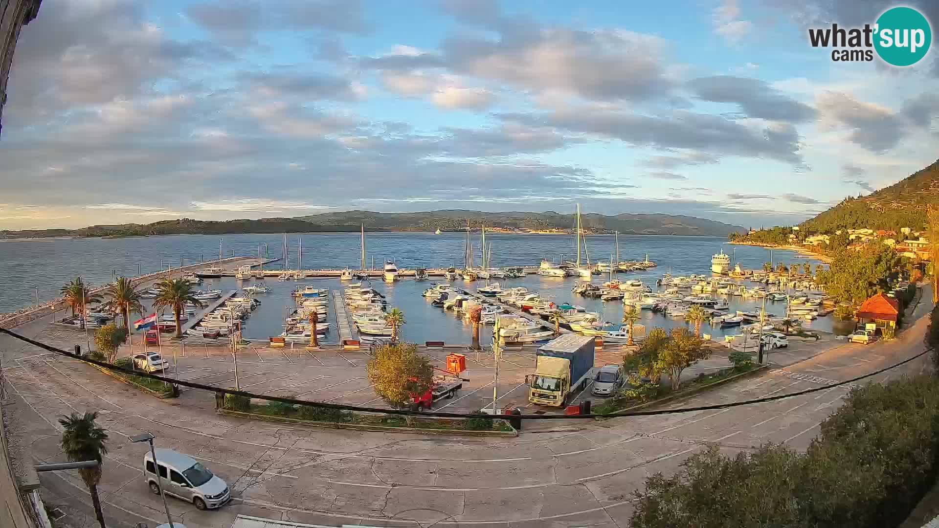Webcam Orebić Uferpromenade – Fähre nach Korčula Live