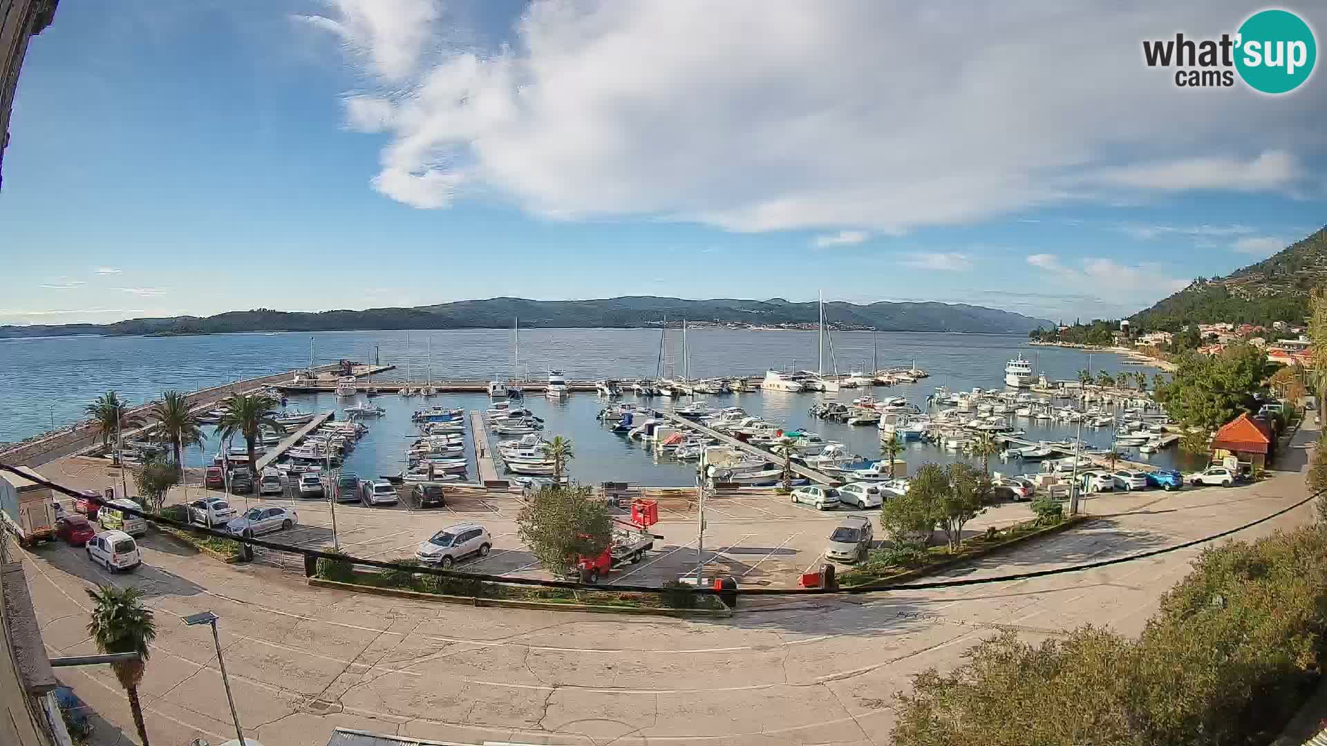 Spletna kamera Orebić Riva – Trajekt za Korčulo v živo