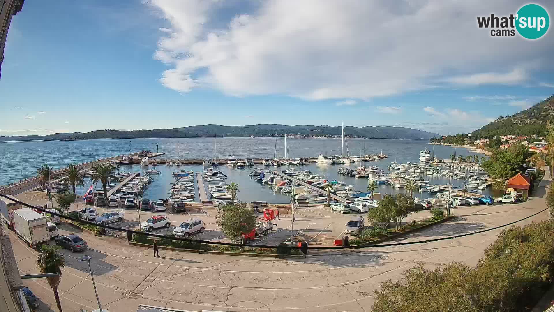 Webcam Orebić Riva – Ferry a Korčula en vivo