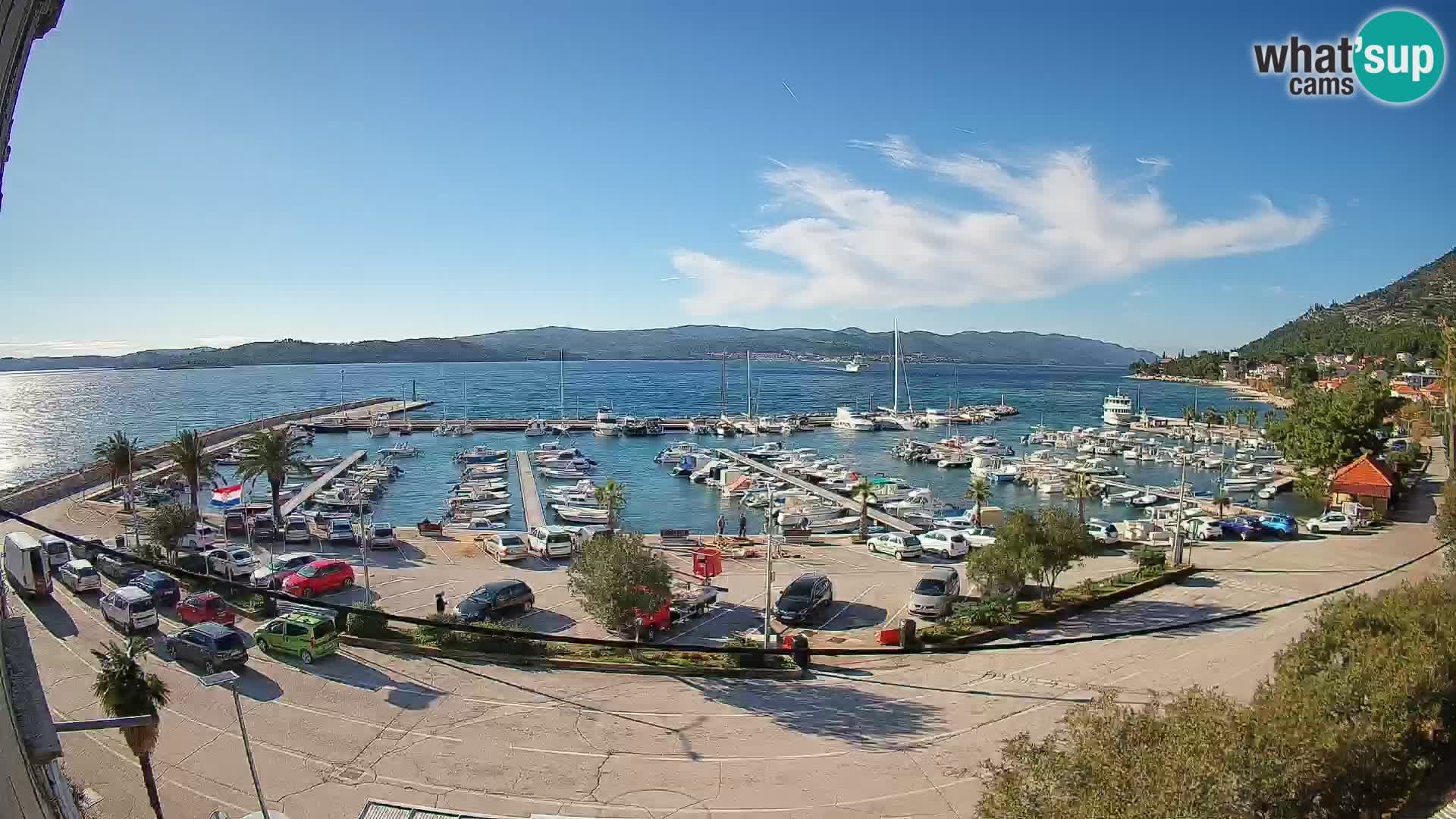 Webcam Orebić Riva – Ferry to Korčula Live