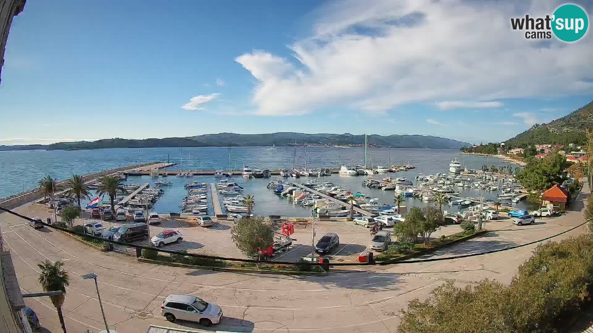Webcam Orebić Uferpromenade – Fähre nach Korčula Live