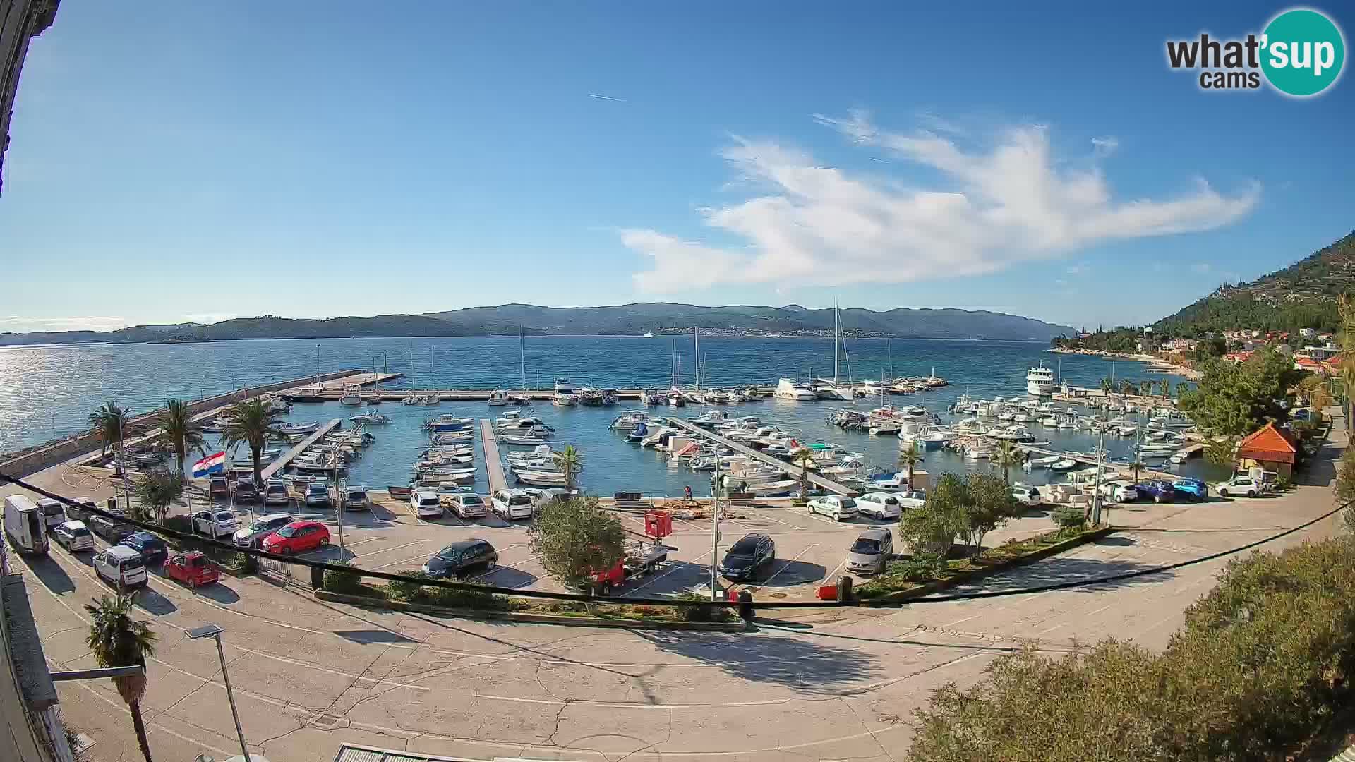 Webcam Orebić Riva – Ferry to Korčula Live