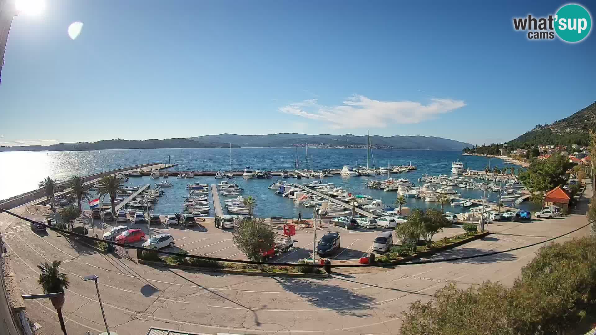 Webcam Orebić Riva – Ferry to Korčula Live