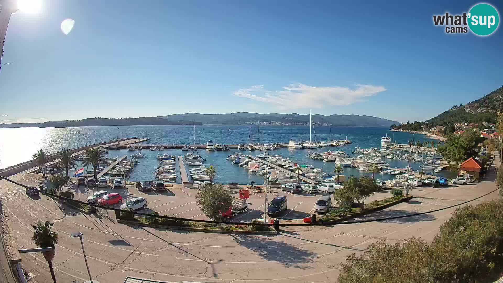 Webcam Orebić Riva – Ferry to Korčula Live