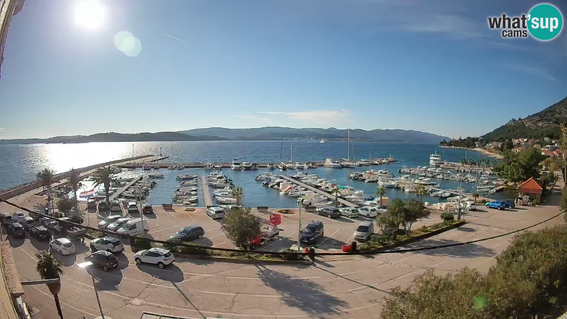 Webcam Orebić Riva – Ferry to Korčula Live