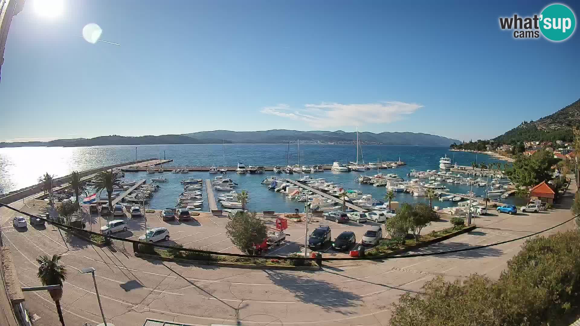 Webcam Orebić Riva – Ferry vers Korčula en direct