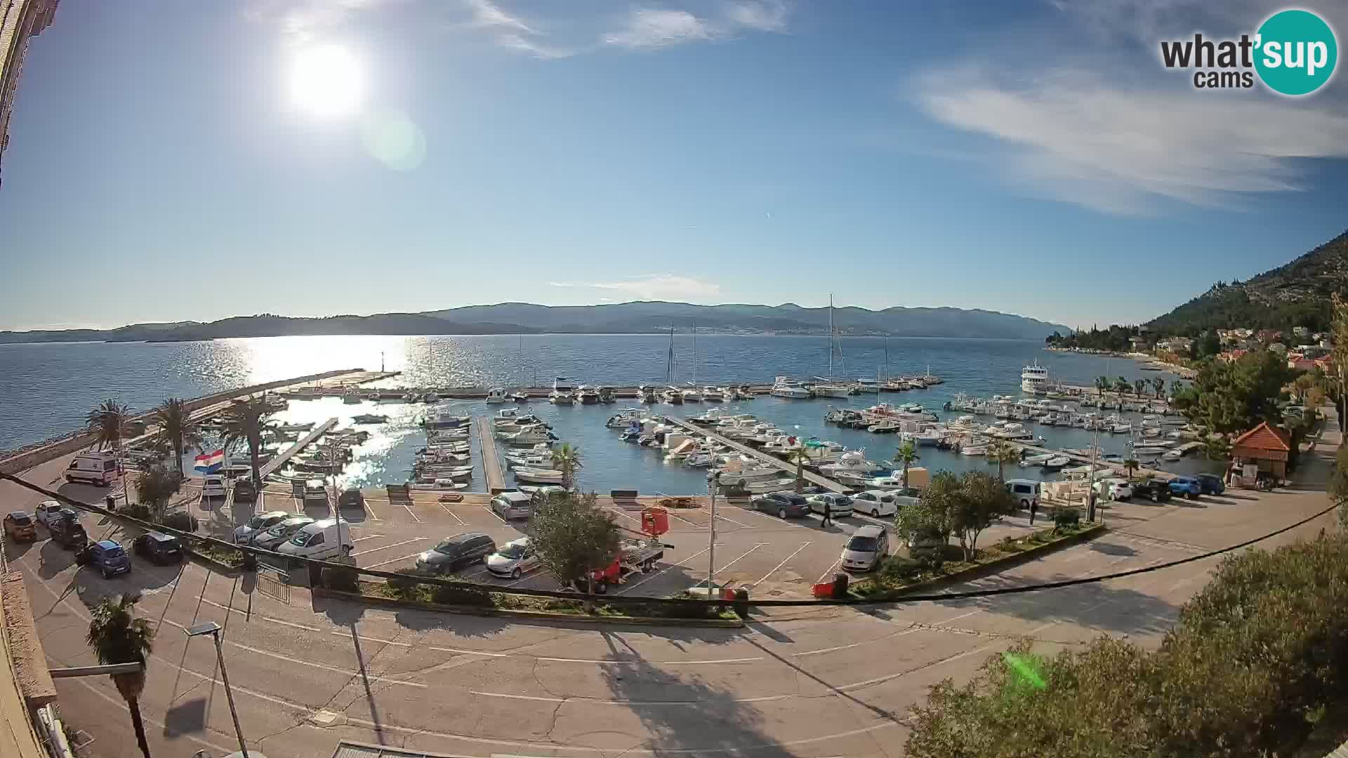 Webcam Orebić Uferpromenade – Fähre nach Korčula Live