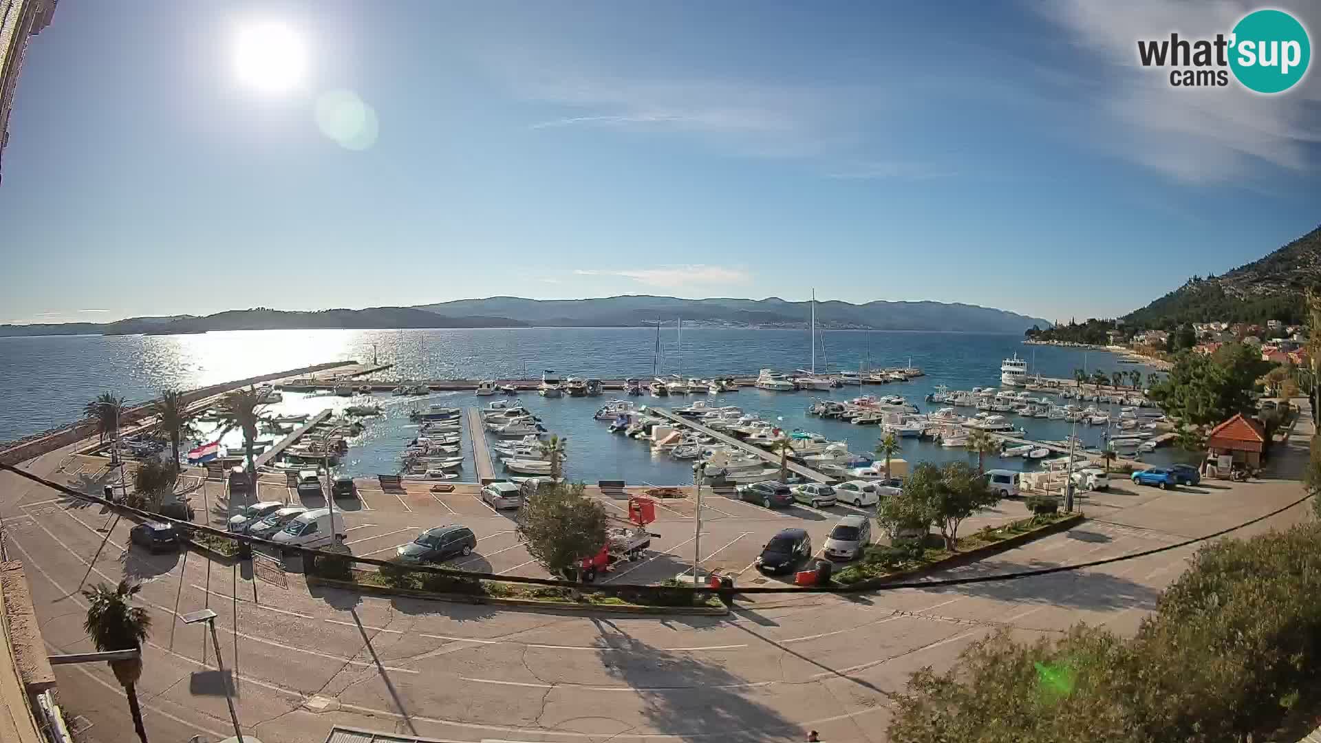 Webcam Orebić Riva – Ferry to Korčula Live