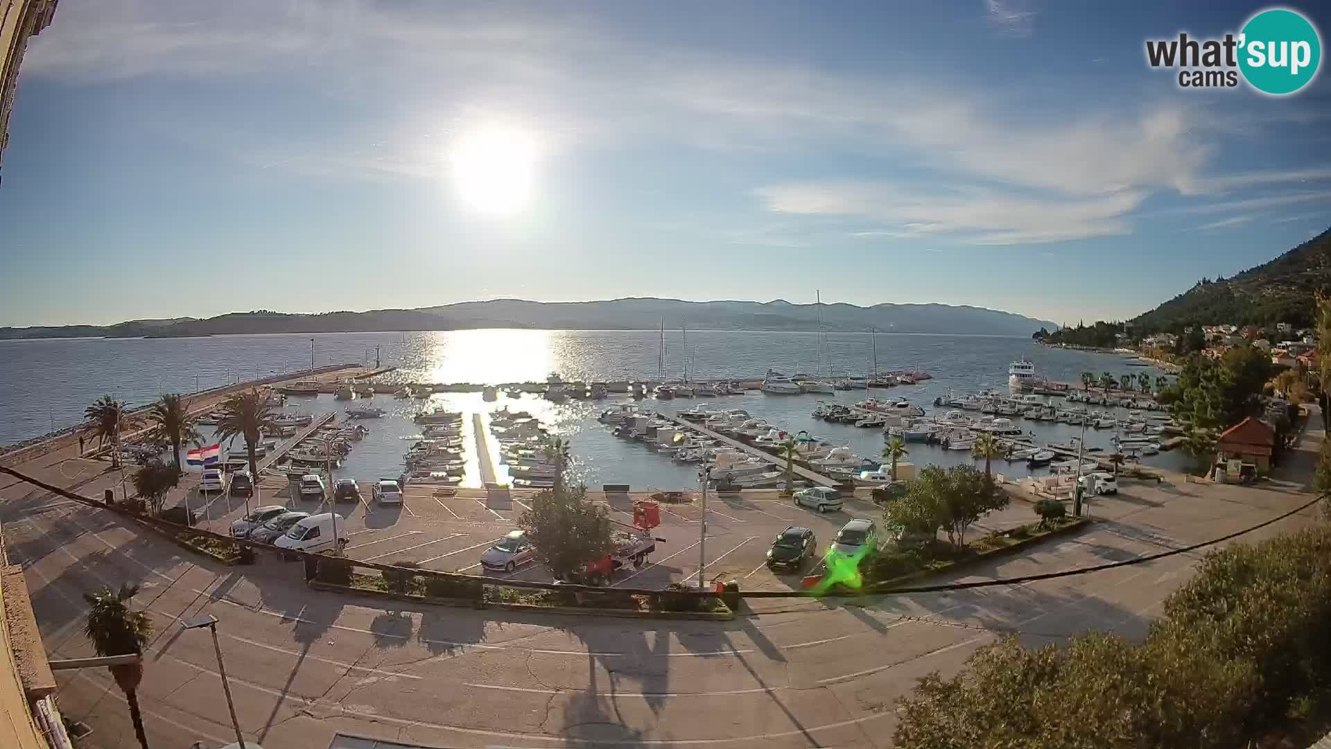 Webcam Orebić Riva – Ferry a Korčula en vivo