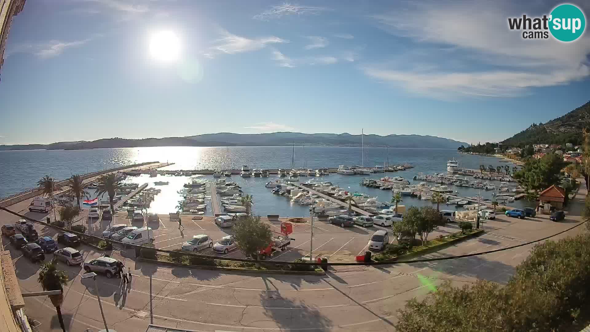 Spletna kamera Orebić Riva – Trajekt za Korčulo v živo