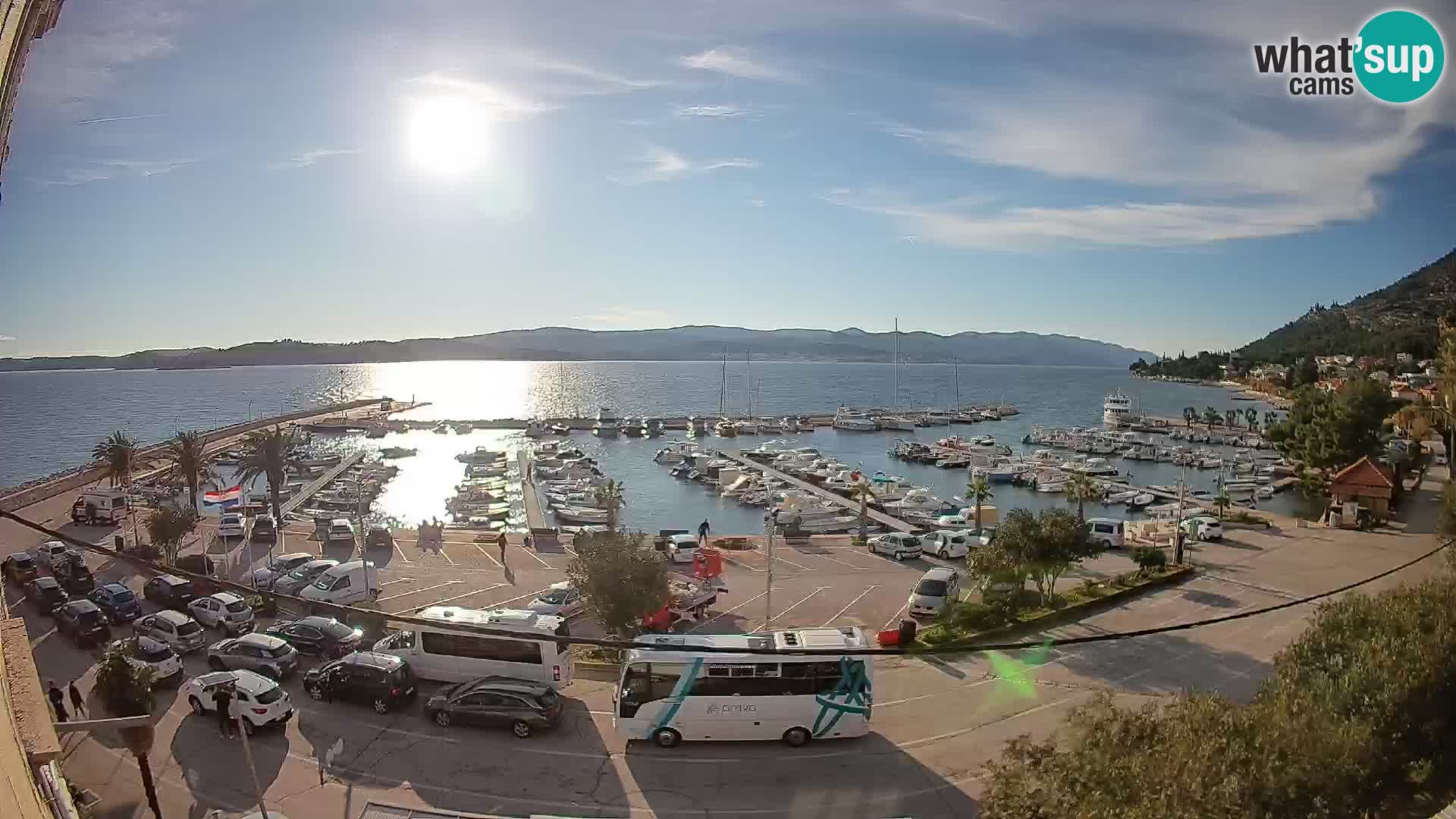 Webcam Orebić Riva – Ferry to Korčula Live