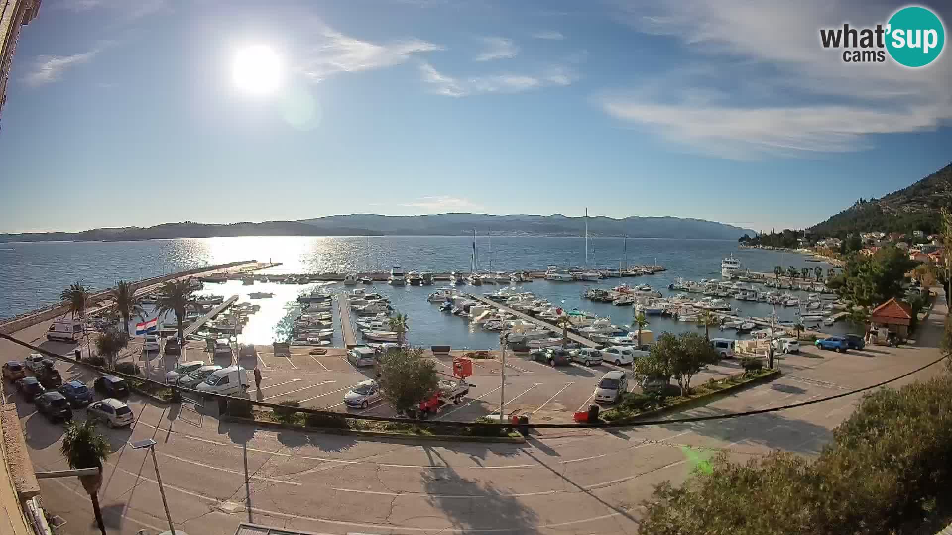 Webcam Orebić Riva – Ferry vers Korčula en direct