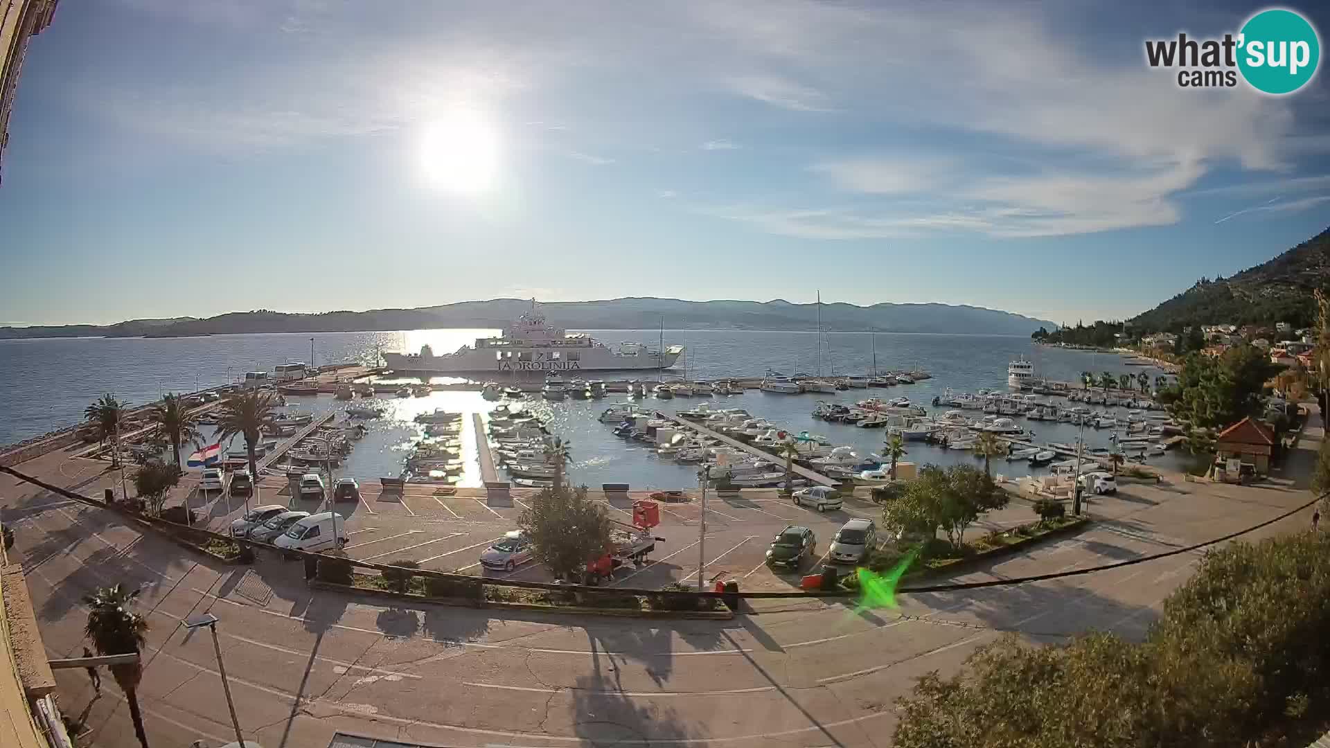 Webcam Orebić Riva – Ferry to Korčula Live