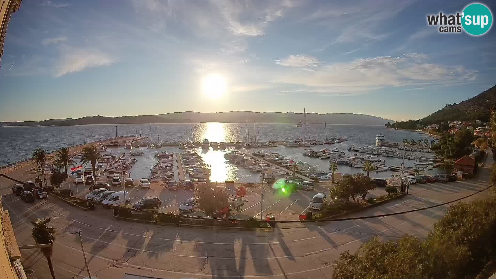 Spletna kamera Orebić Riva – Trajekt za Korčulo v živo