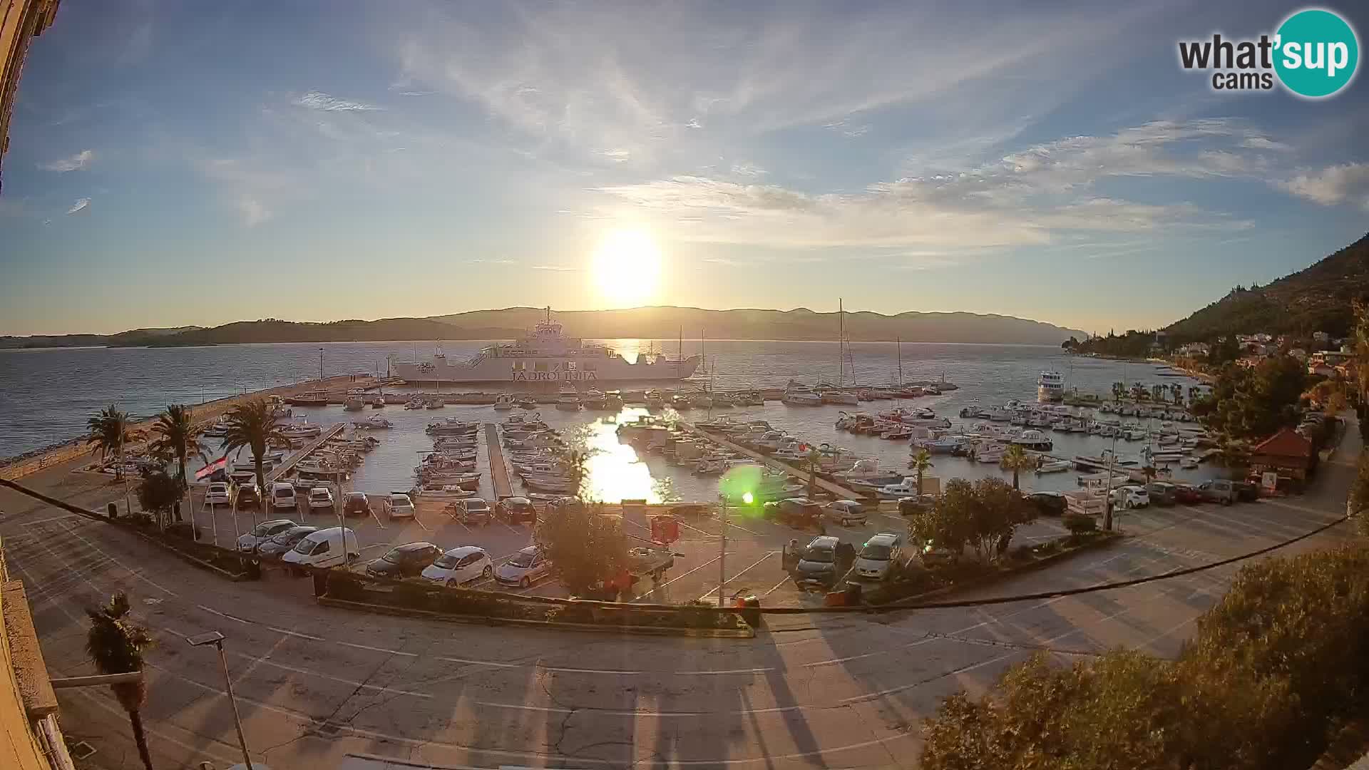 Webcam Orebić Riva – Ferry to Korčula Live