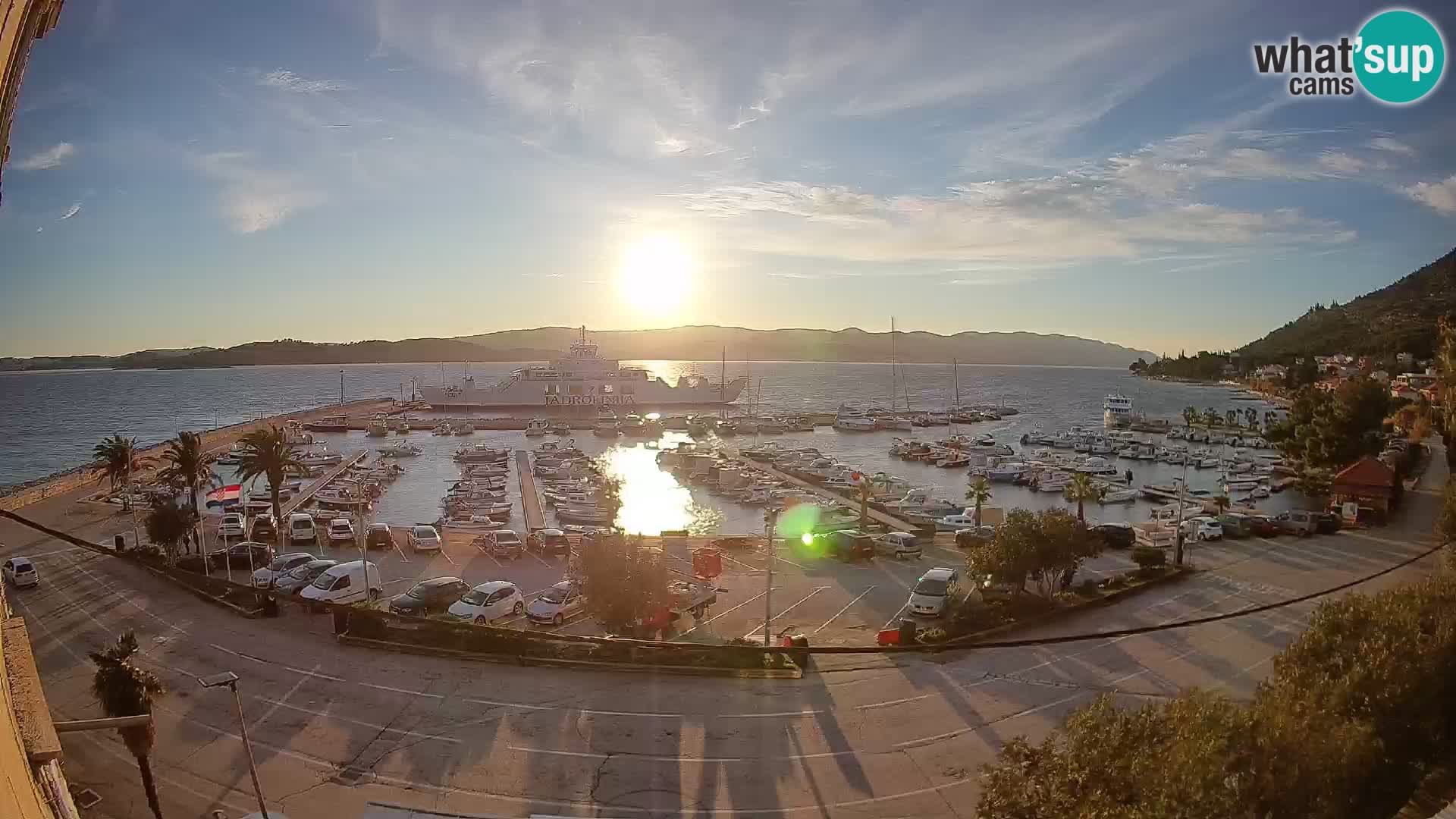 Webcam Orebić Riva – Ferry vers Korčula en direct