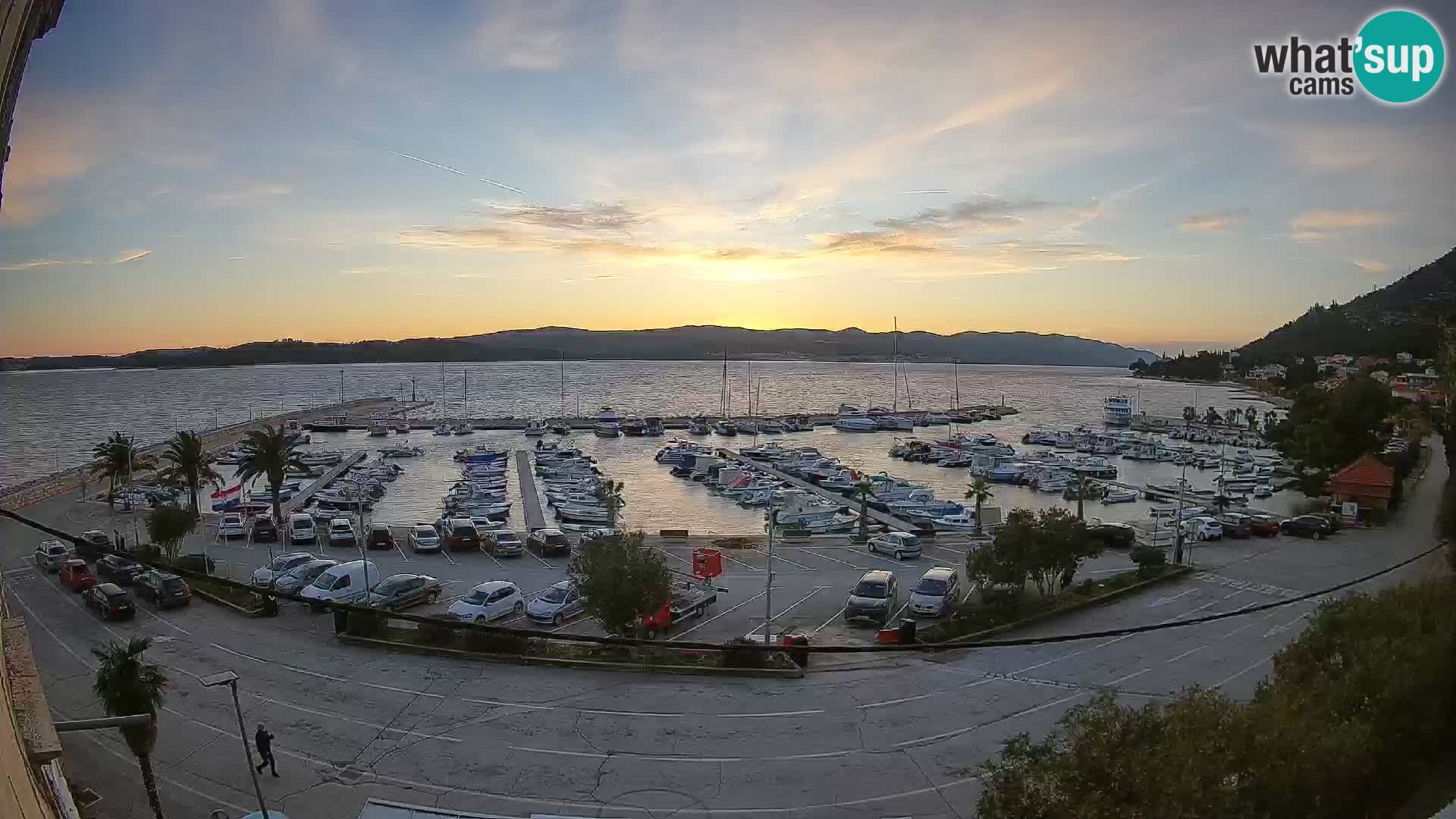 Webcam Orebić Riva – Ferry a Korčula en vivo