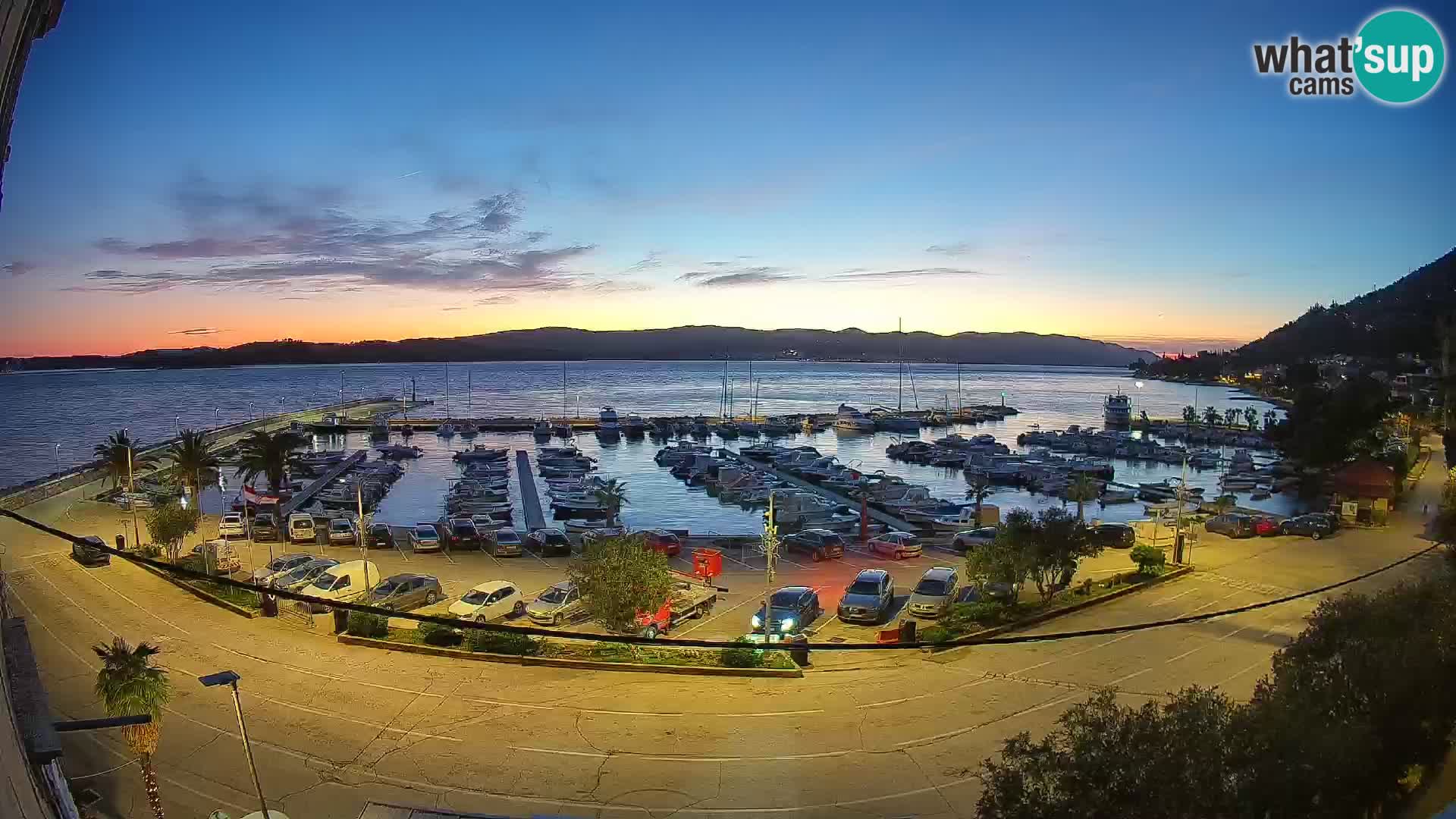 Webcam Orebić Uferpromenade – Fähre nach Korčula Live