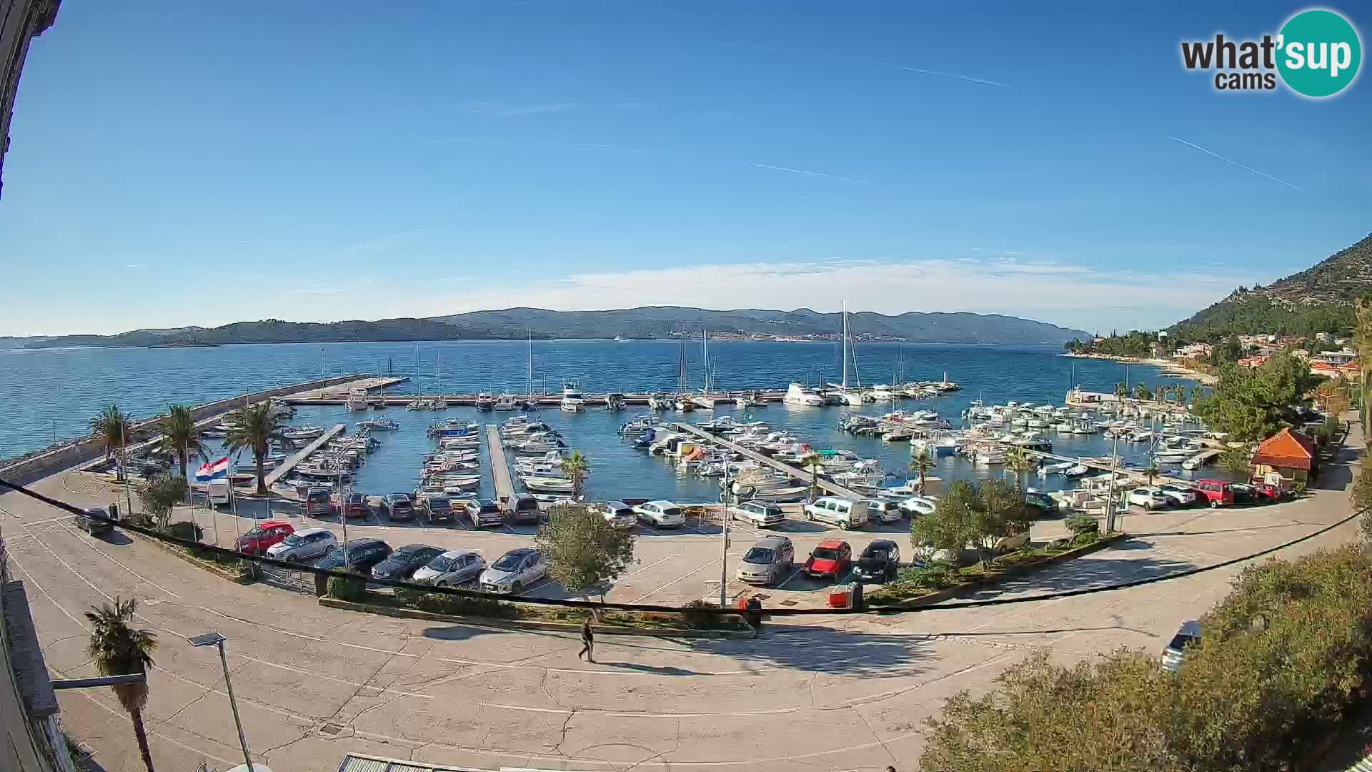 Webcam Orebić Riva – Ferry to Korčula Live
