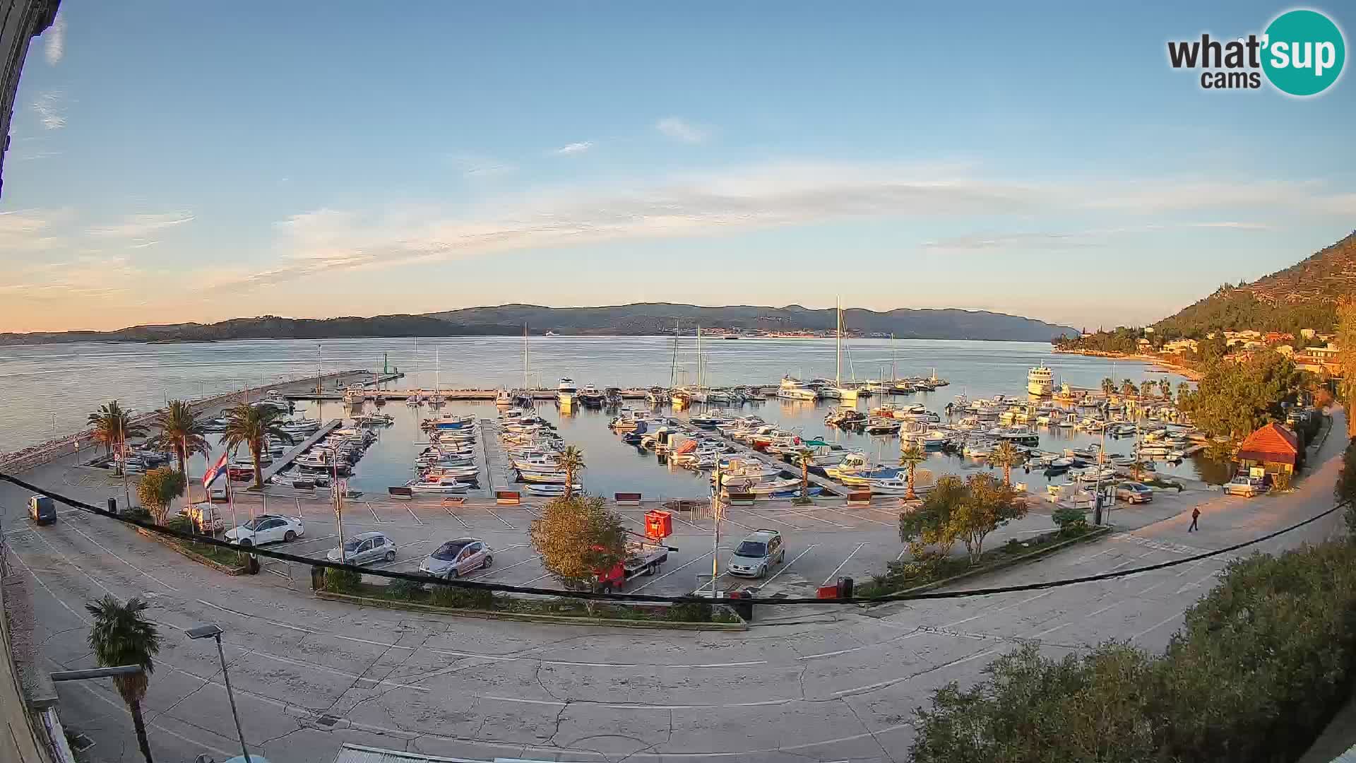 Spletna kamera Orebić Riva – Trajekt za Korčulo v živo