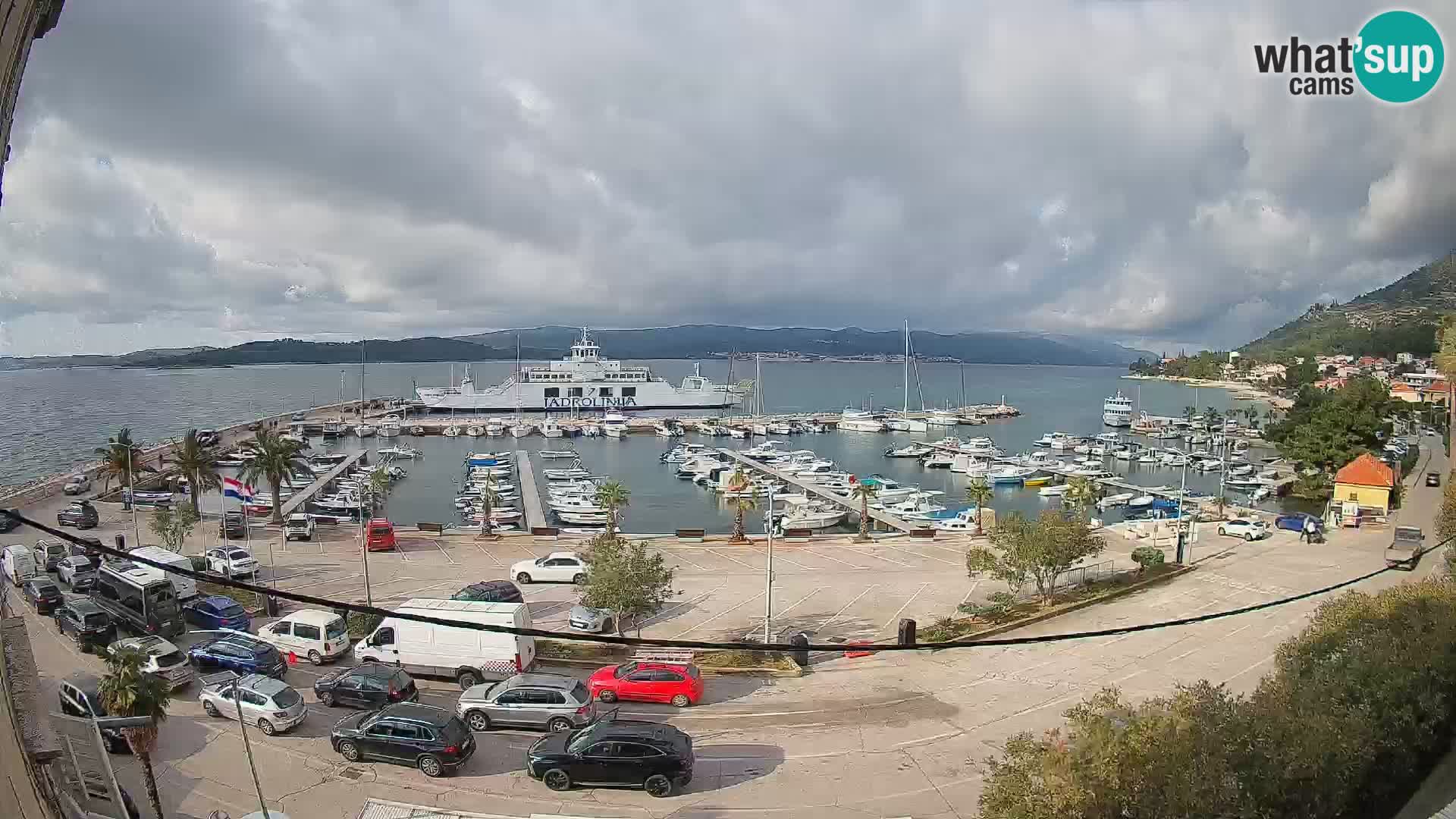 Webcam Orebić Riva – Ferry to Korčula Live