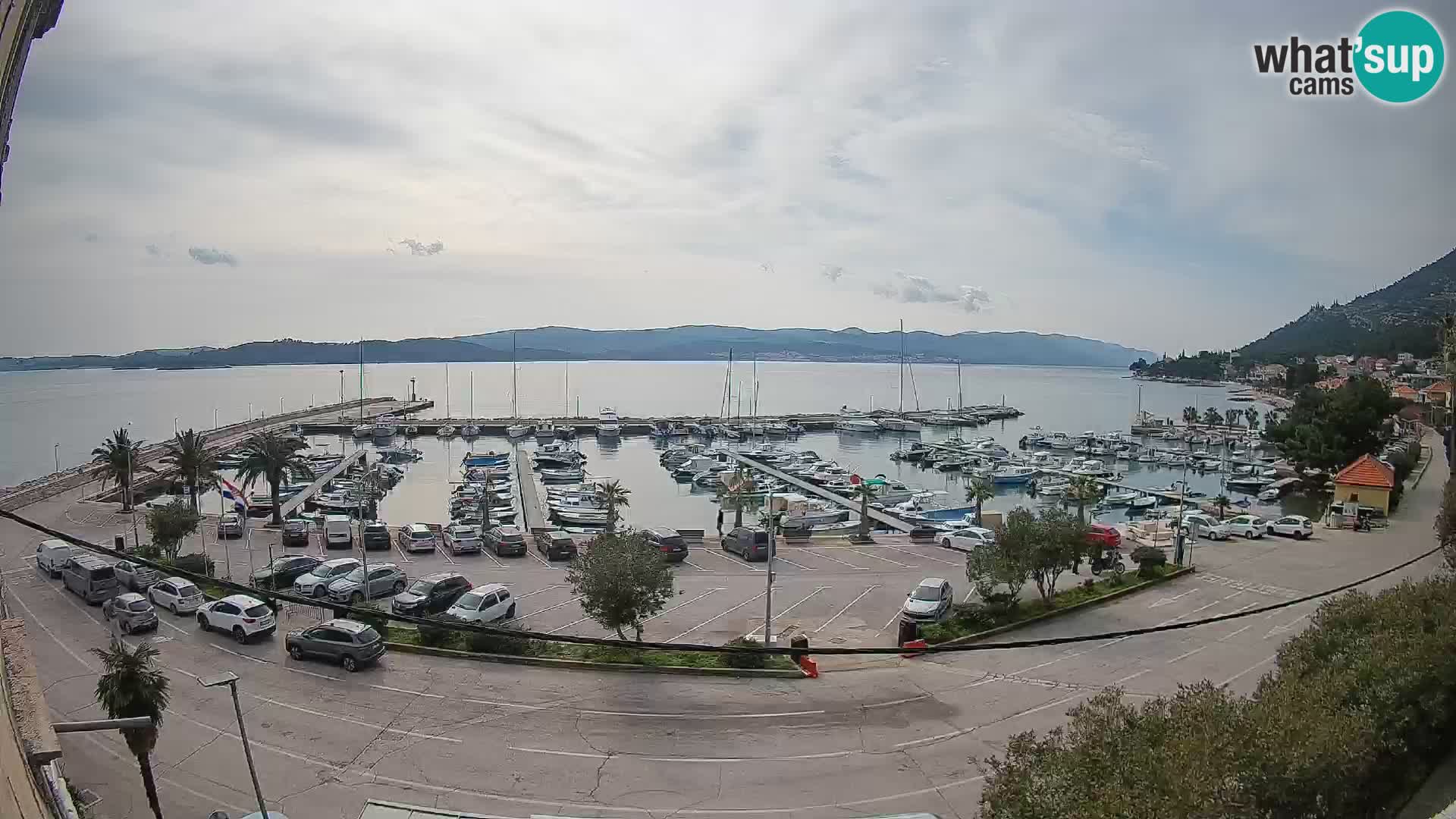 Webcam Orebić Uferpromenade – Fähre nach Korčula Live