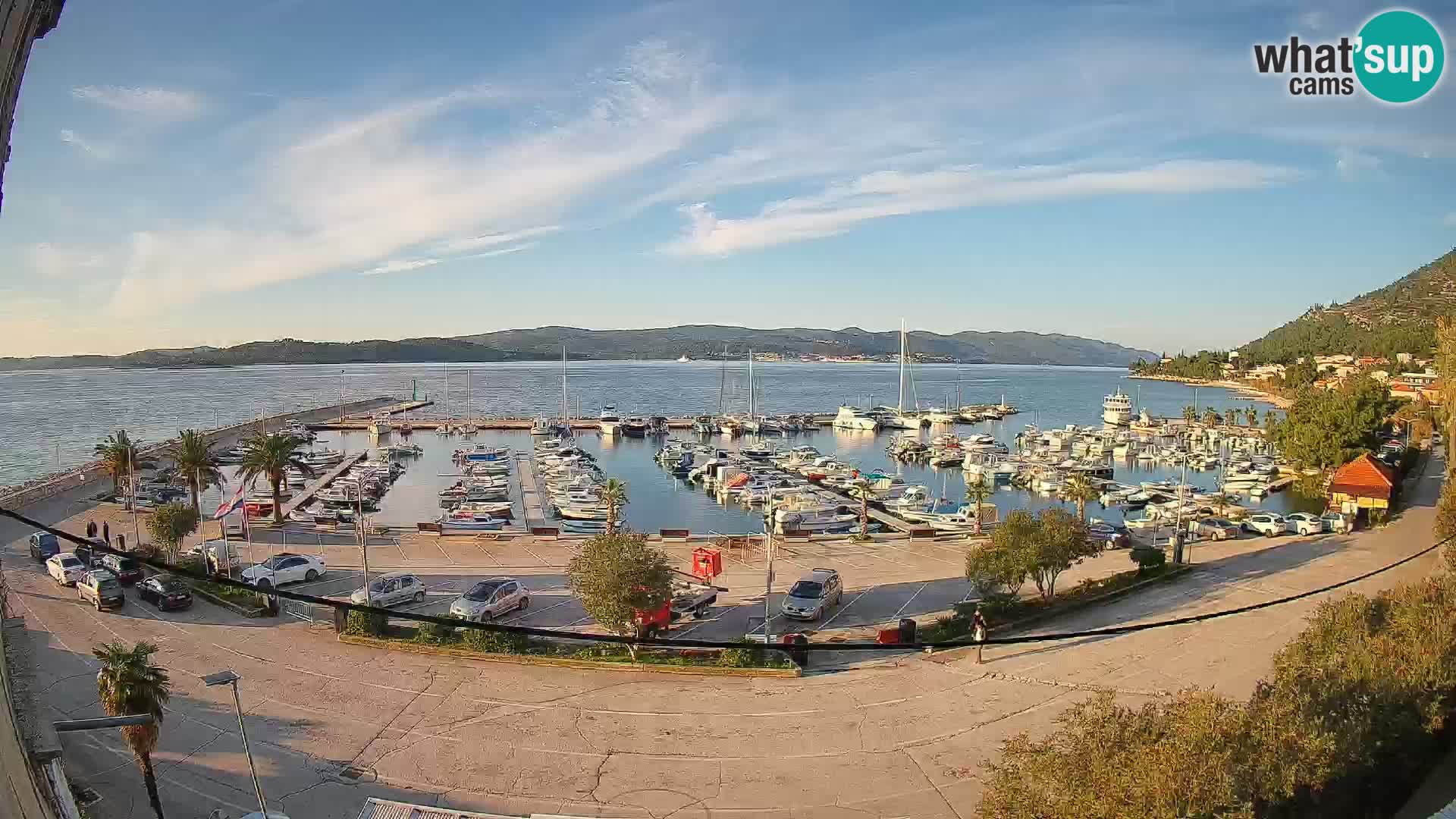 Webcam Orebić Uferpromenade – Fähre nach Korčula Live