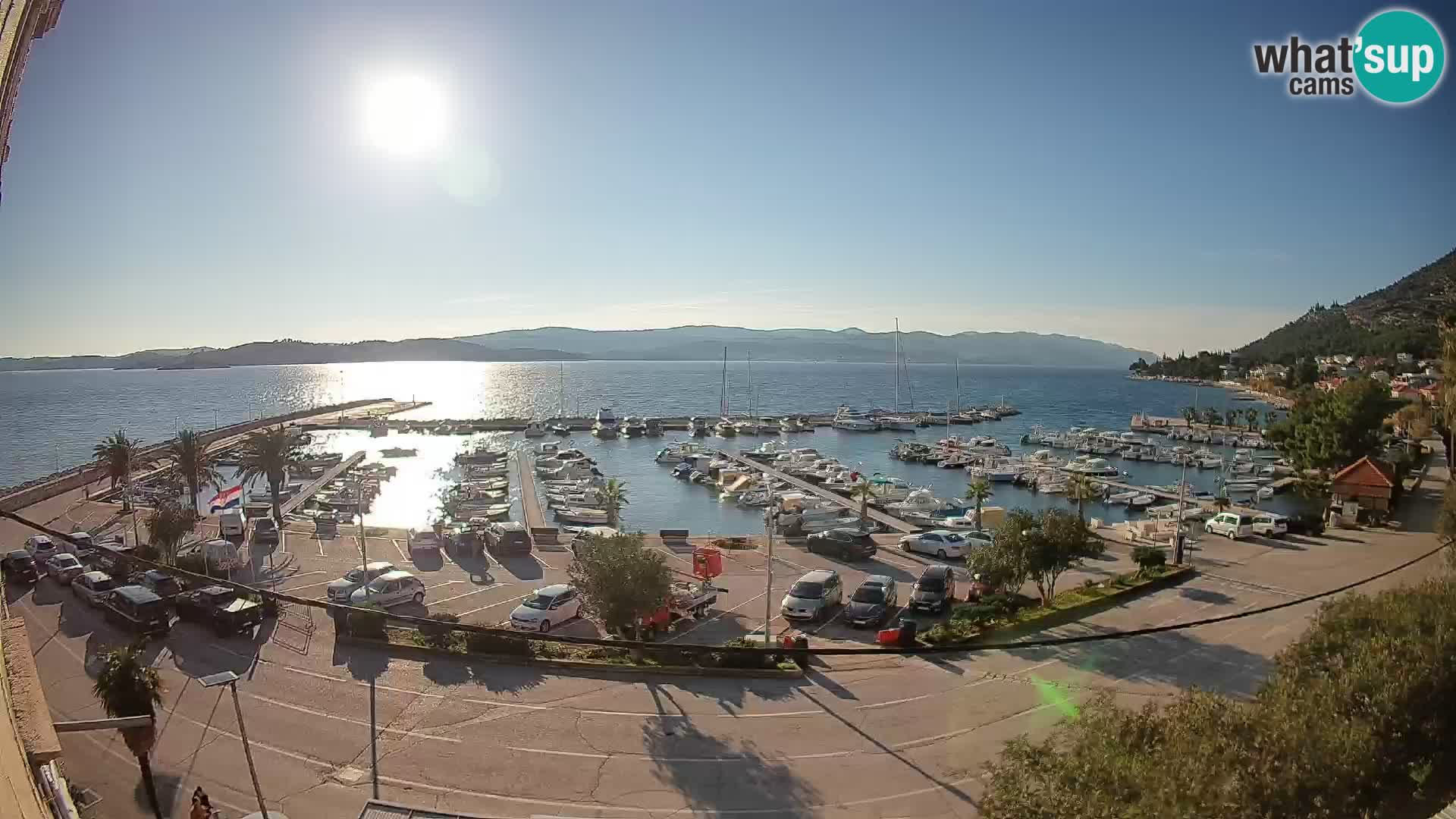 Webcam Orebić Uferpromenade – Fähre nach Korčula Live