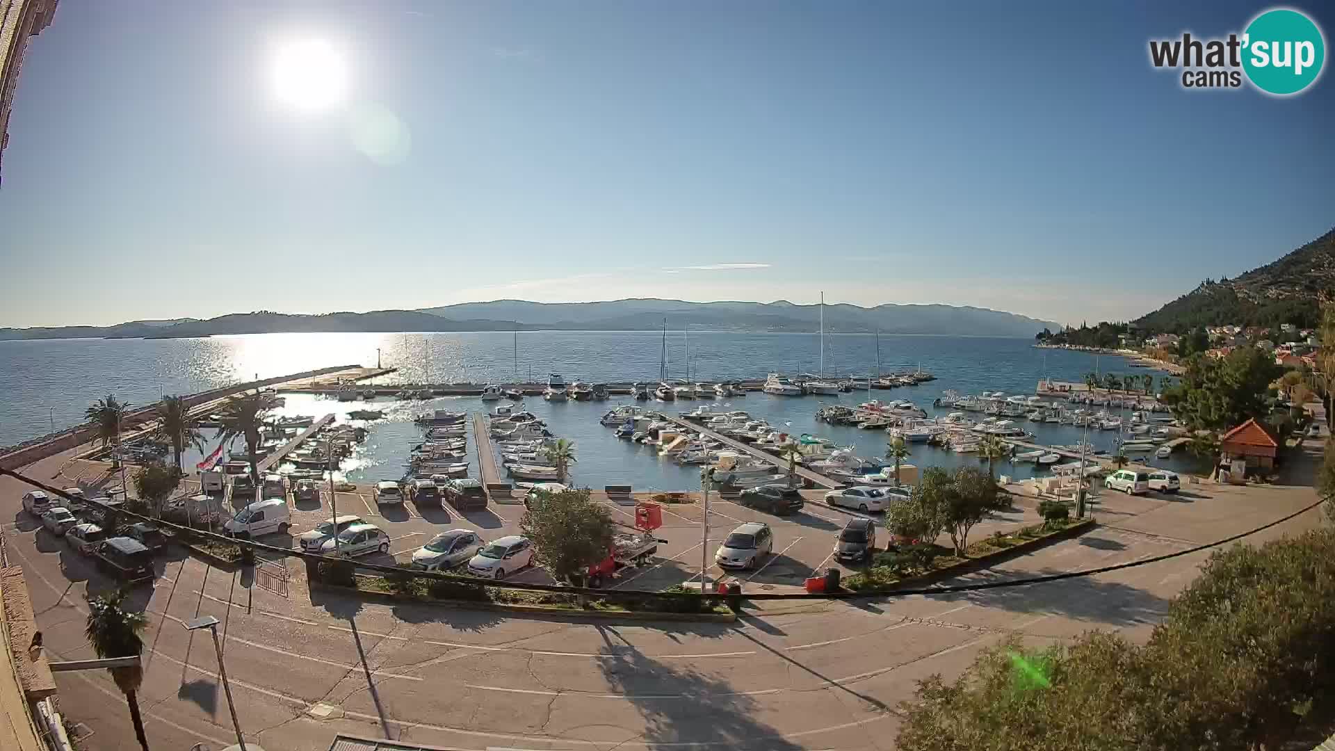 Webcam Orebić Uferpromenade – Fähre nach Korčula Live