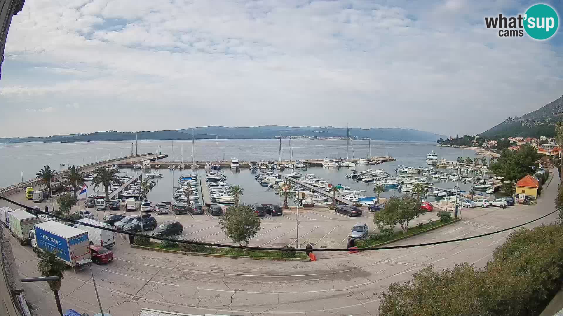 Webcam Orebić Riva – Ferry to Korčula Live