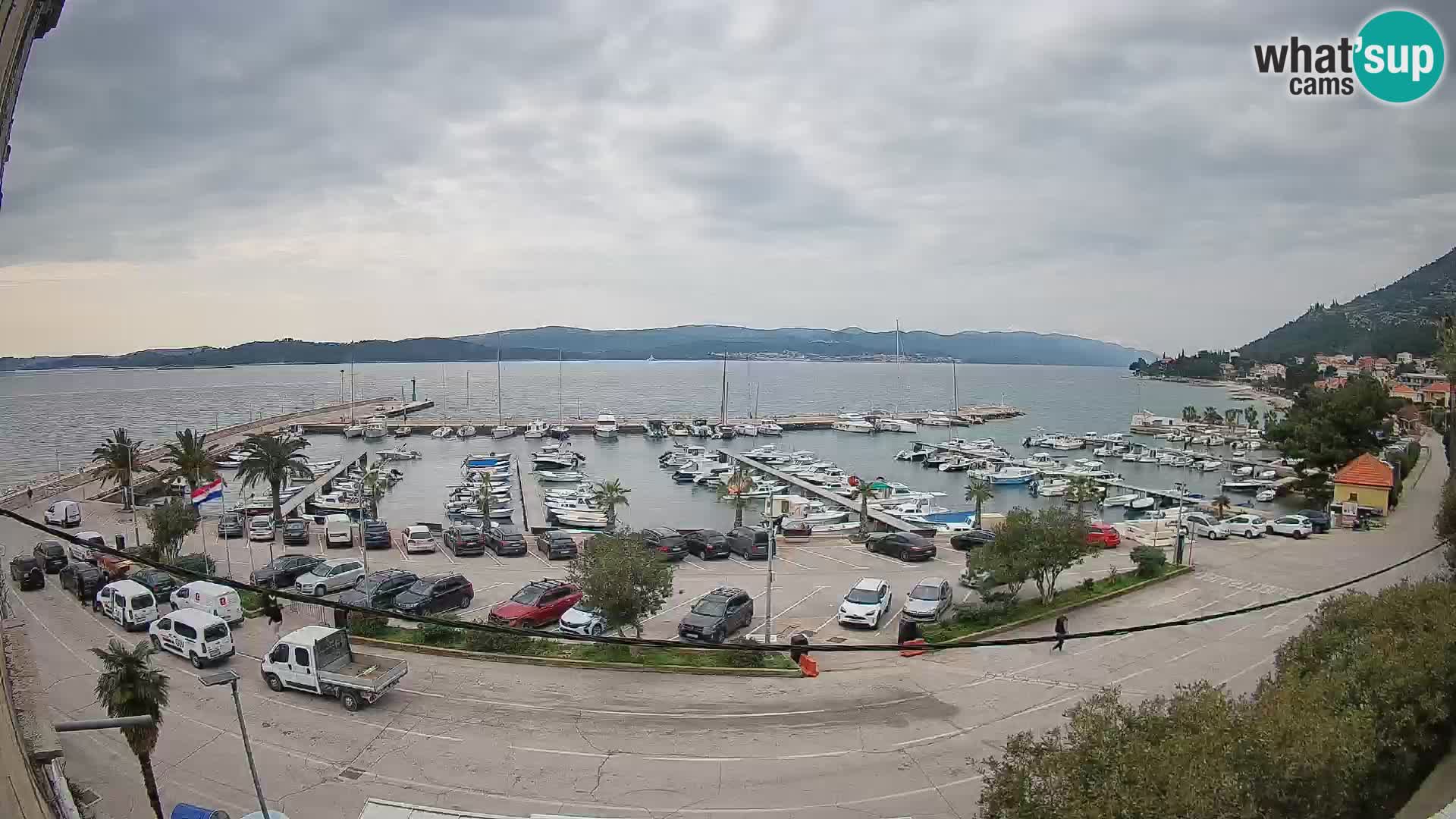 Spletna kamera Orebić Riva – Trajekt za Korčulo v živo