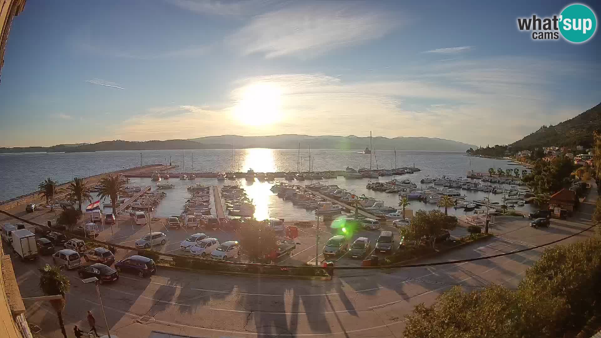 Spletna kamera Orebić Riva – Trajekt za Korčulo v živo