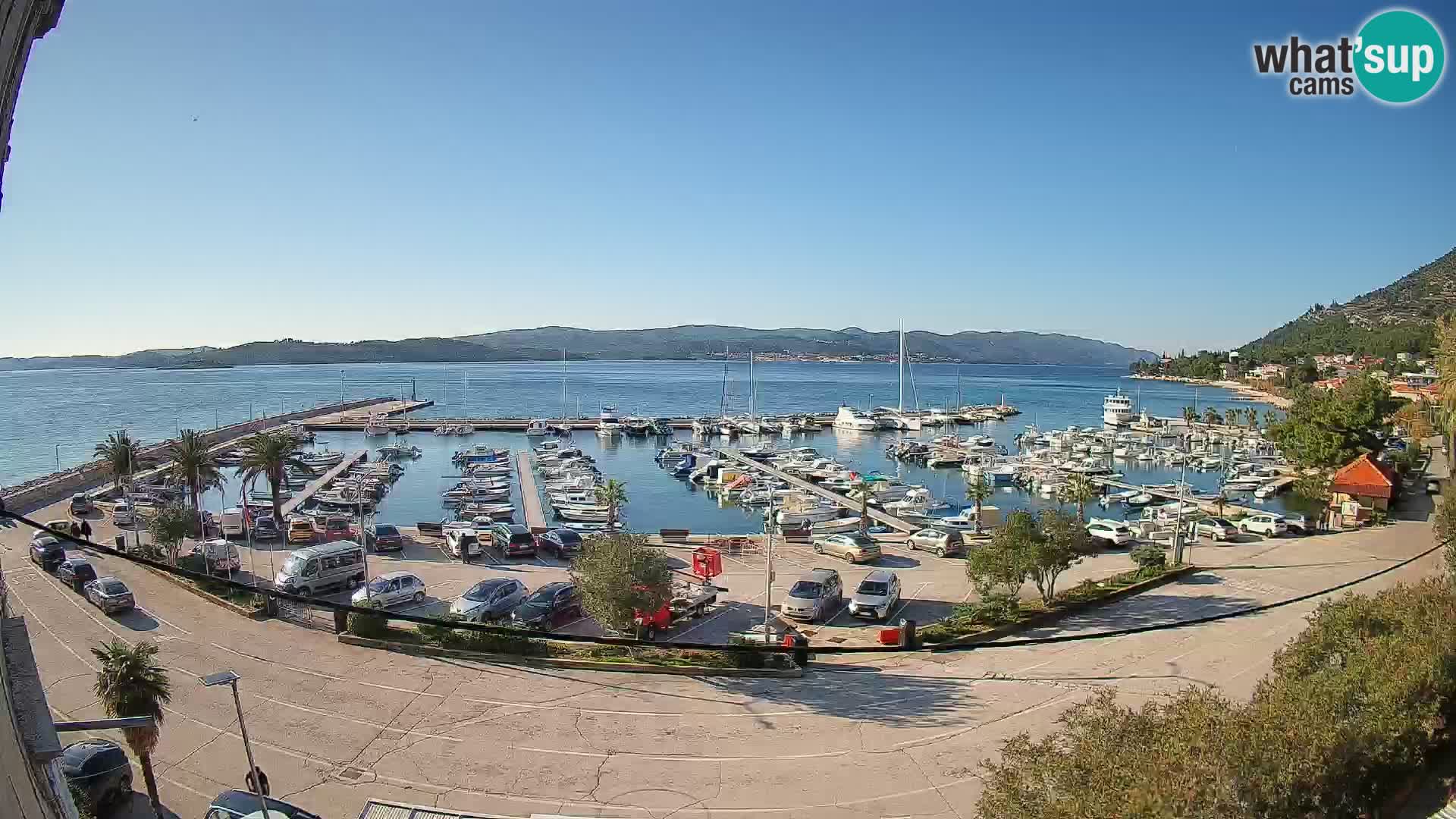 Web kamera Orebić Riva – Trajekt za Korčulu uživo