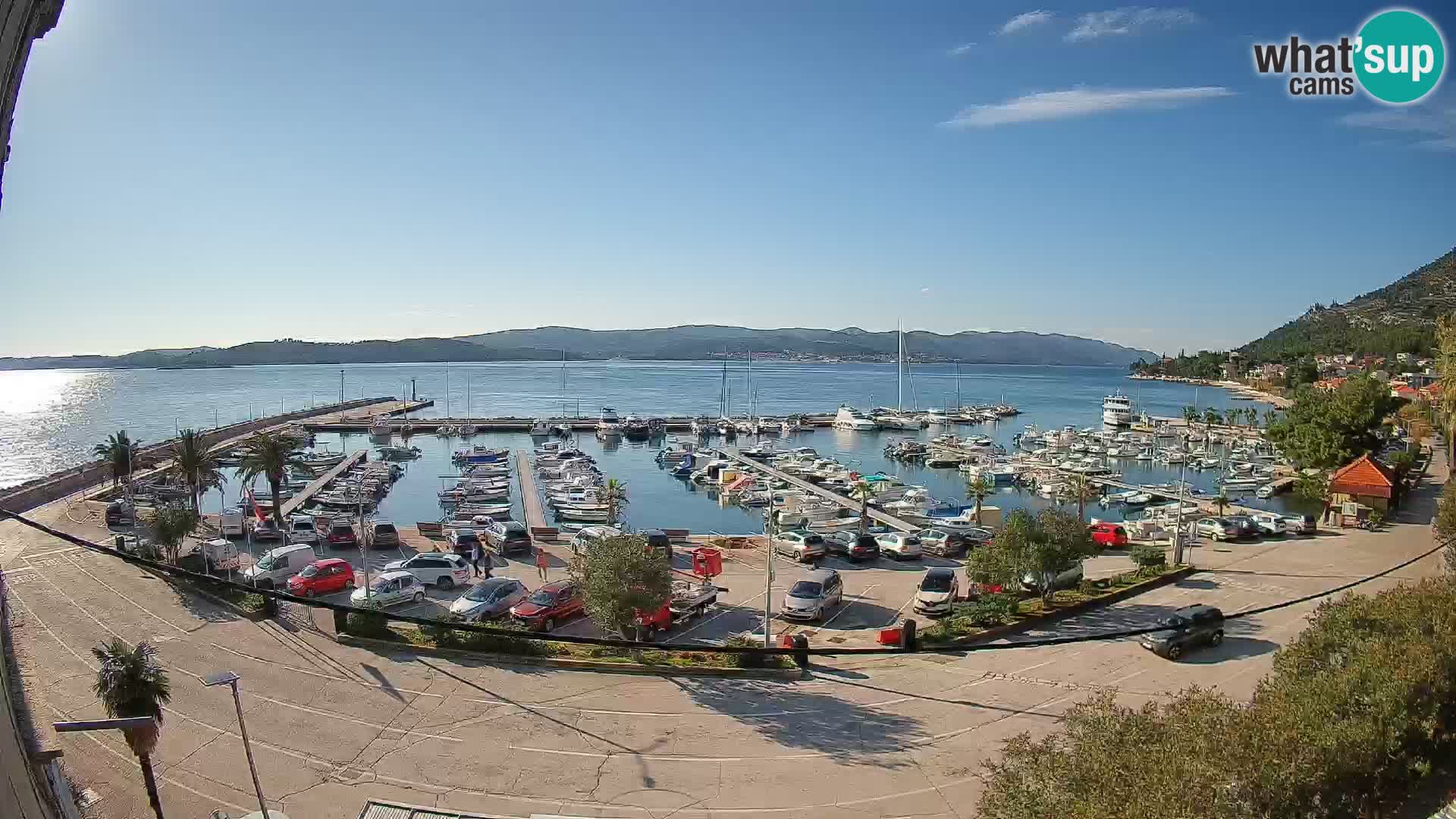 Web kamera Orebić Riva – Trajekt za Korčulu uživo