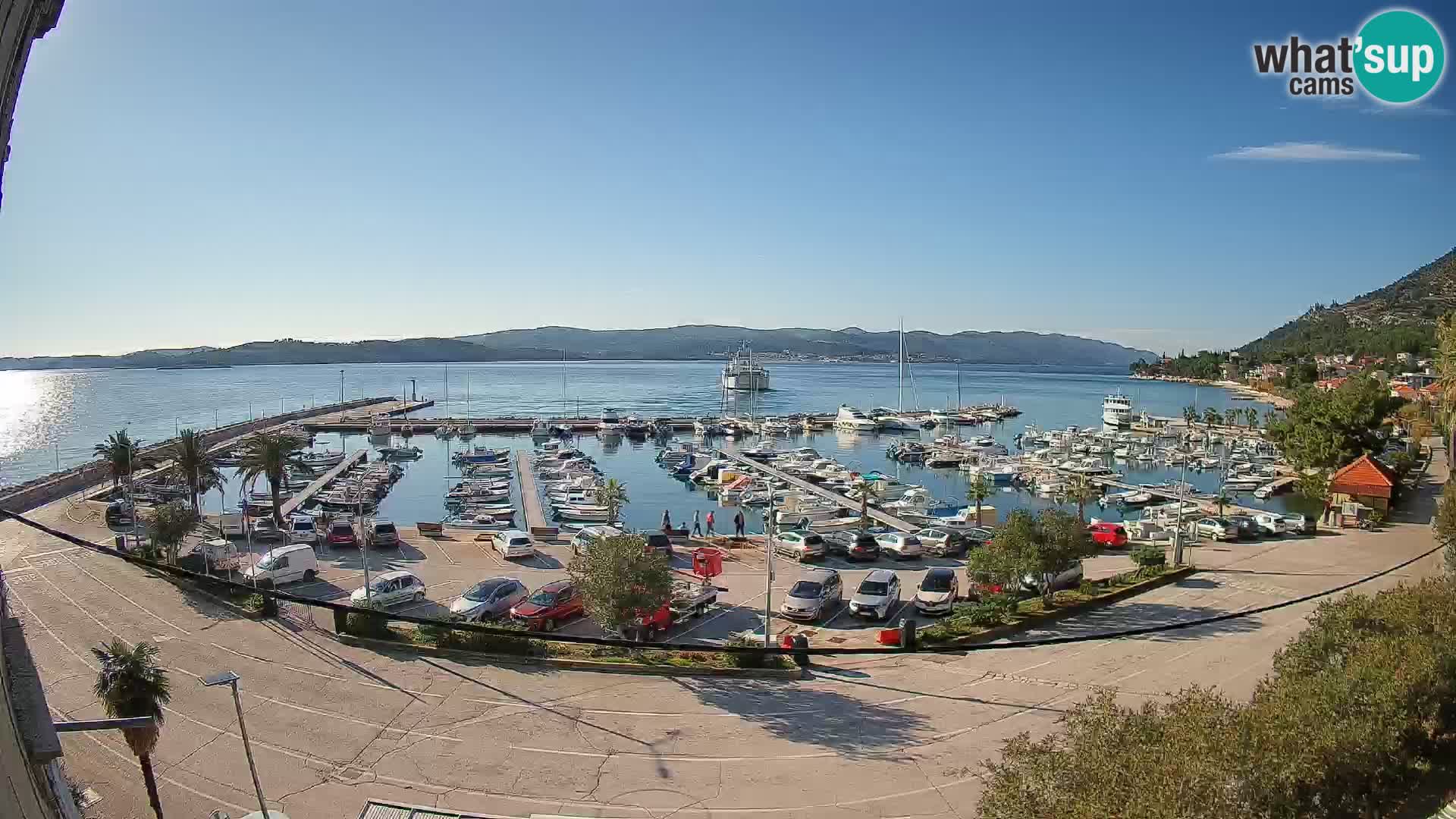 Webcam Orebić Uferpromenade – Fähre nach Korčula Live