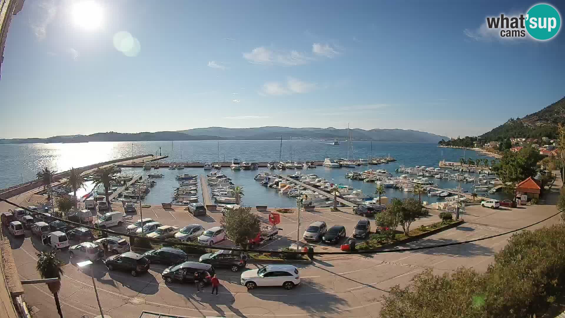 Web kamera Orebić Riva – Trajekt za Korčulu uživo