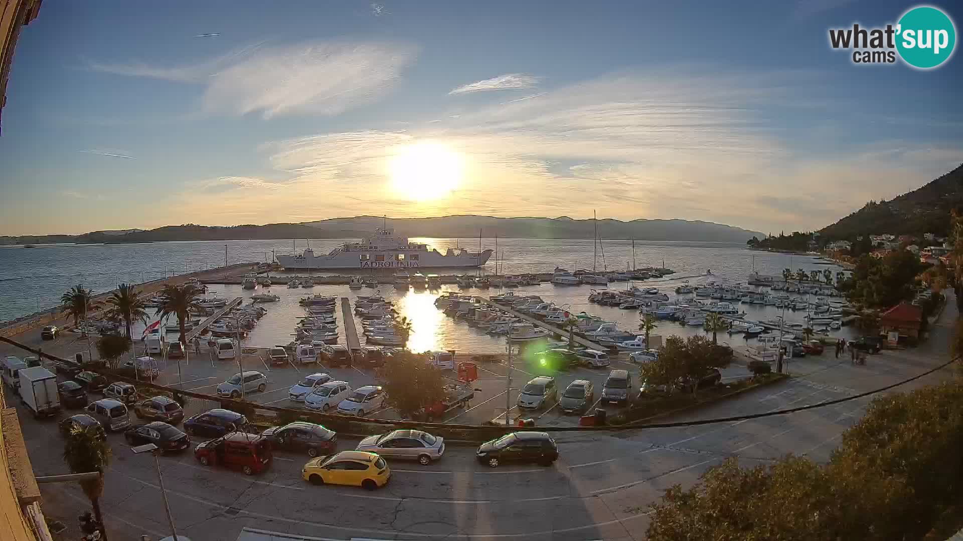 Webcam Orebić Riva – Ferry to Korčula Live