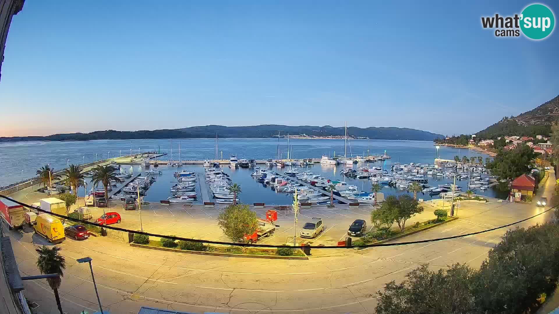 Spletna kamera Orebić Riva – Trajekt za Korčulo v živo