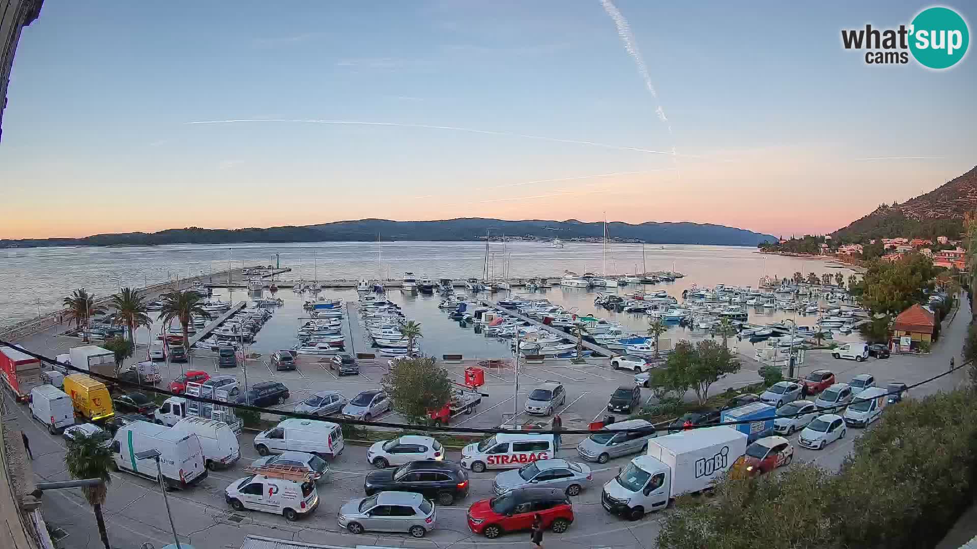 Webcam Orebić Riva – Ferry a Korčula en vivo