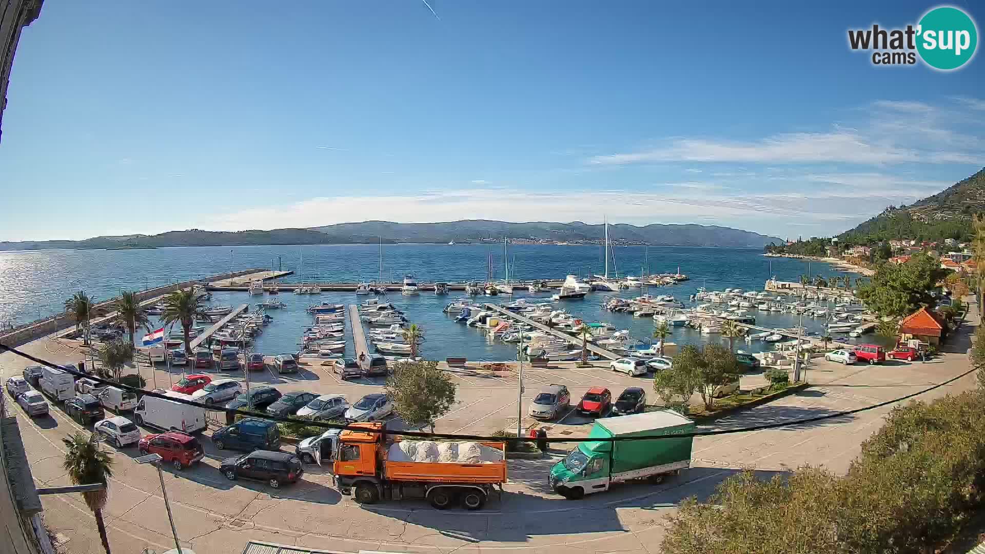 Webcam Orebić Riva – Ferry to Korčula Live