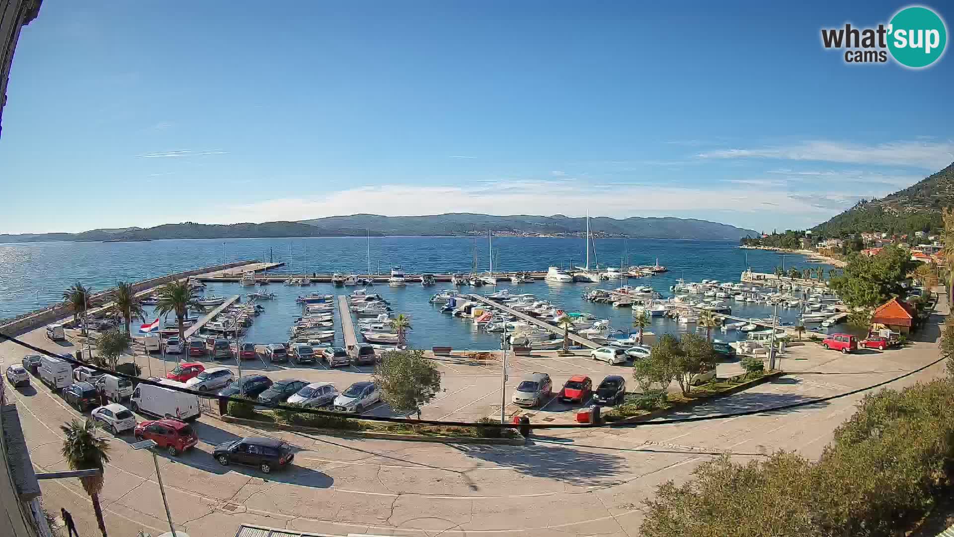 Webcam Orebić Riva – Ferry a Korčula en vivo
