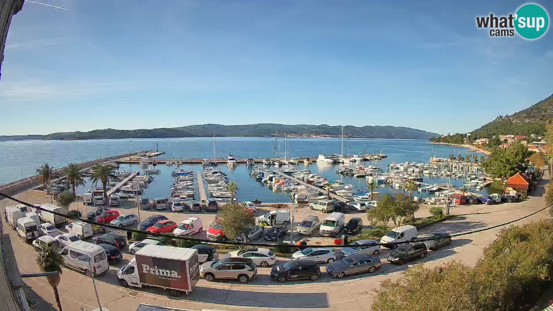 Webcam Orebić Riva – Ferry a Korčula en vivo