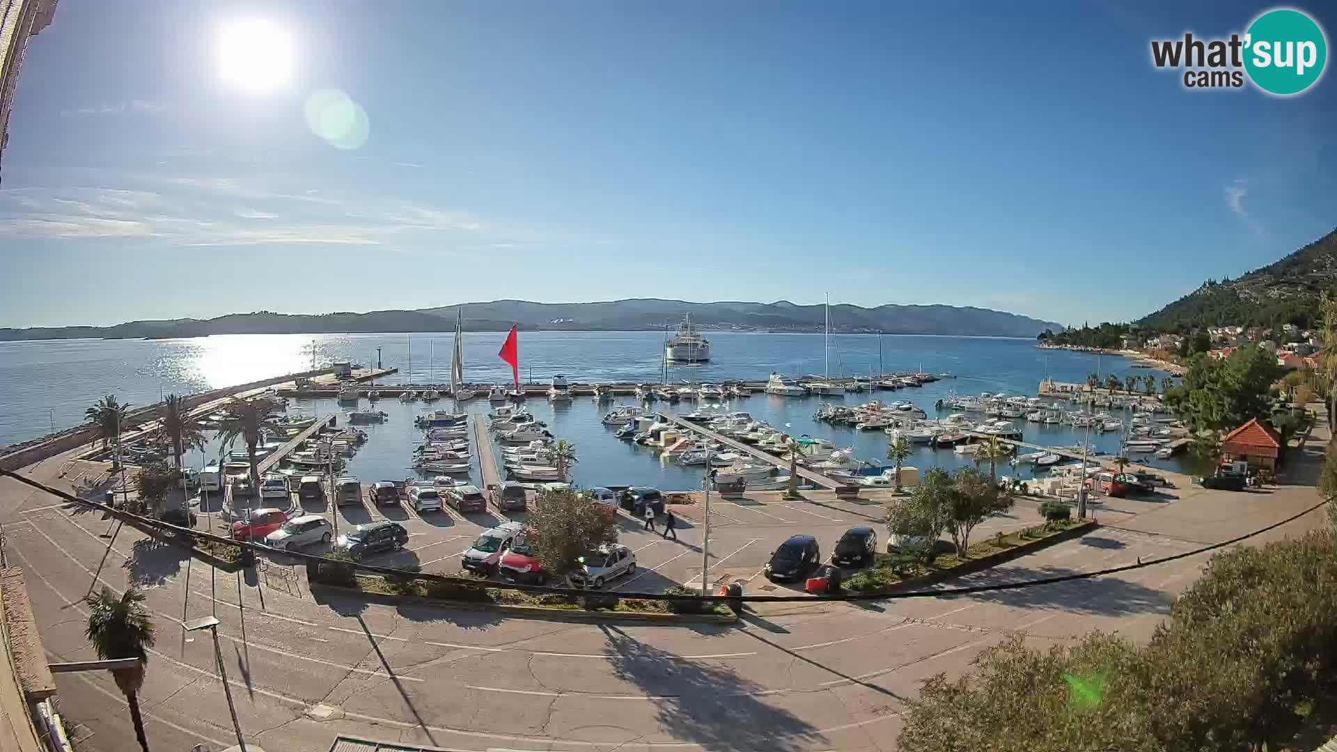 Webcam Orebić Riva – Ferry a Korčula en vivo