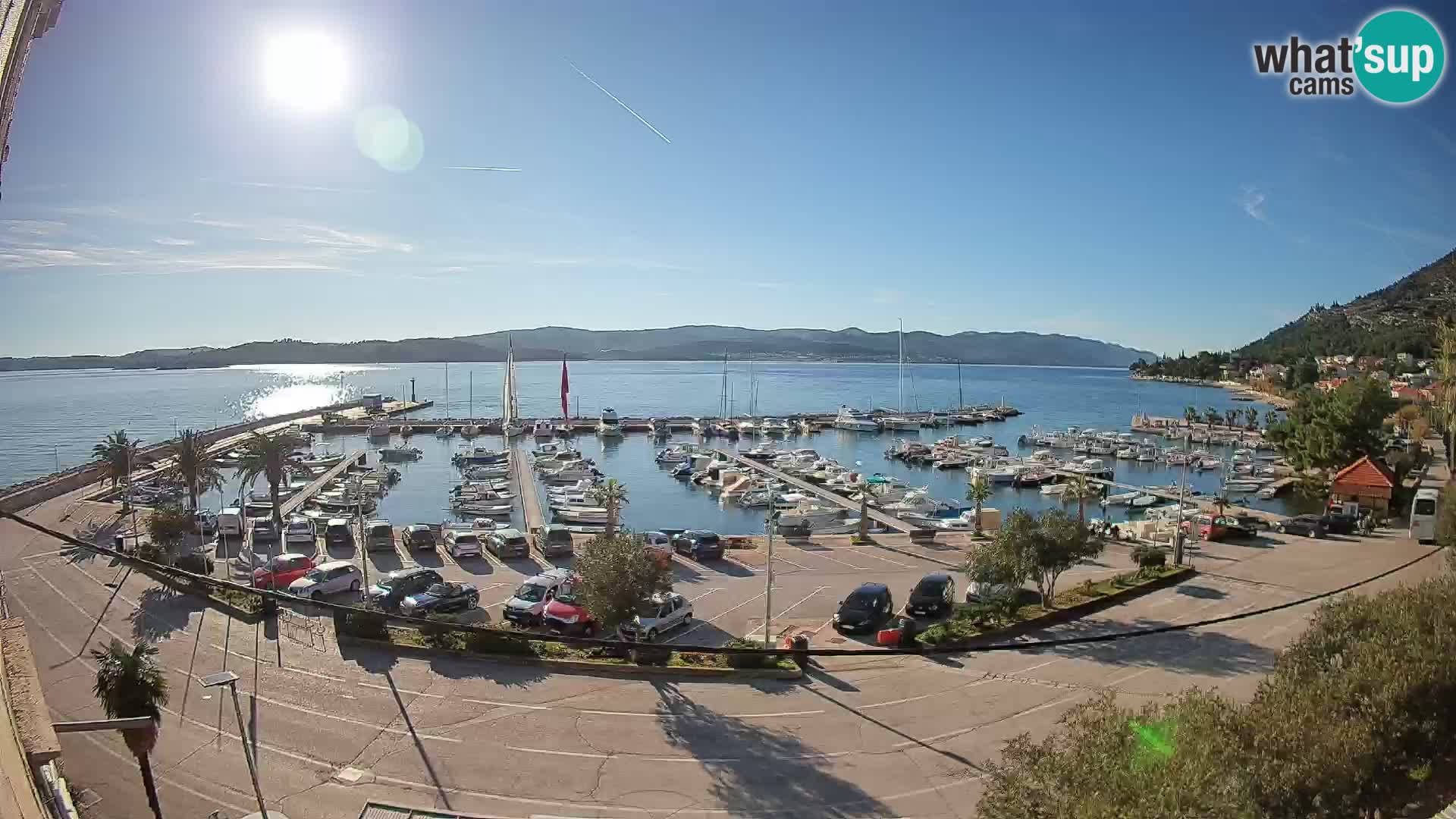 Webcam Orebić Uferpromenade – Fähre nach Korčula Live